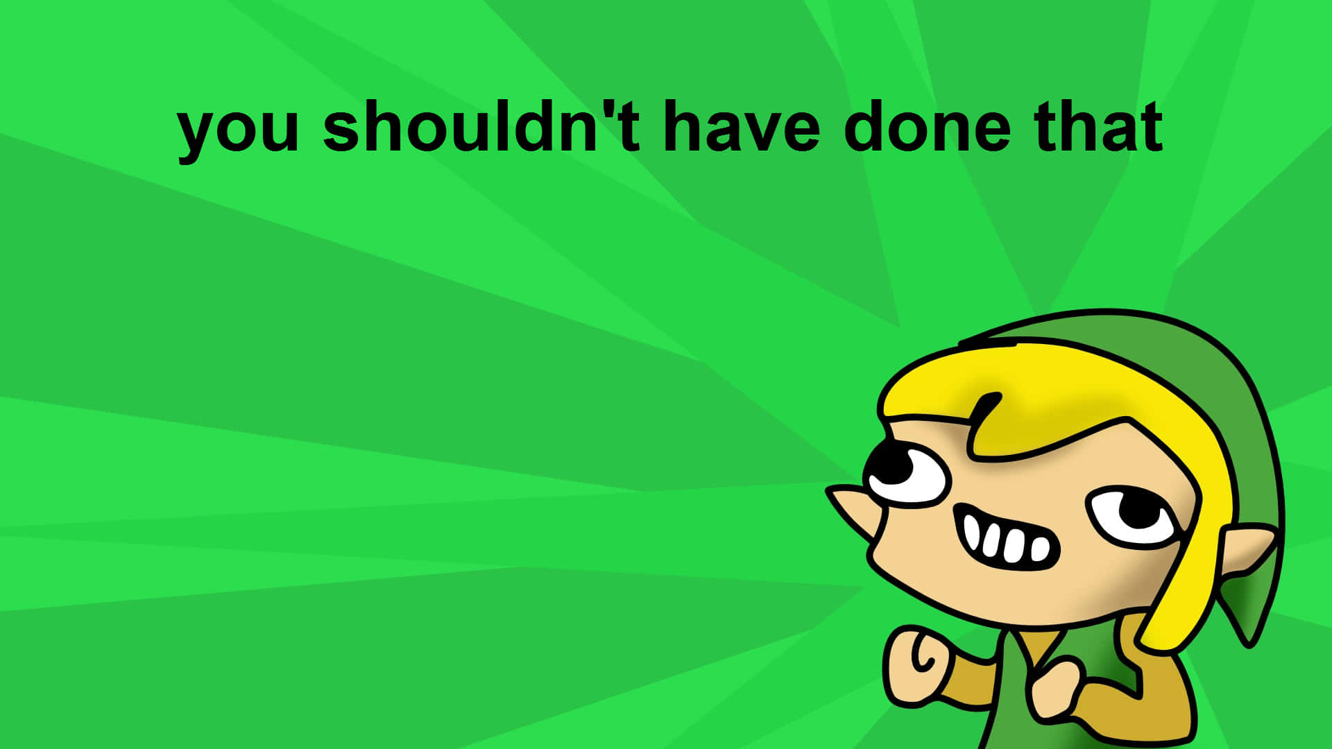 Toon Link Saying You Shouldn't Have Done That Background