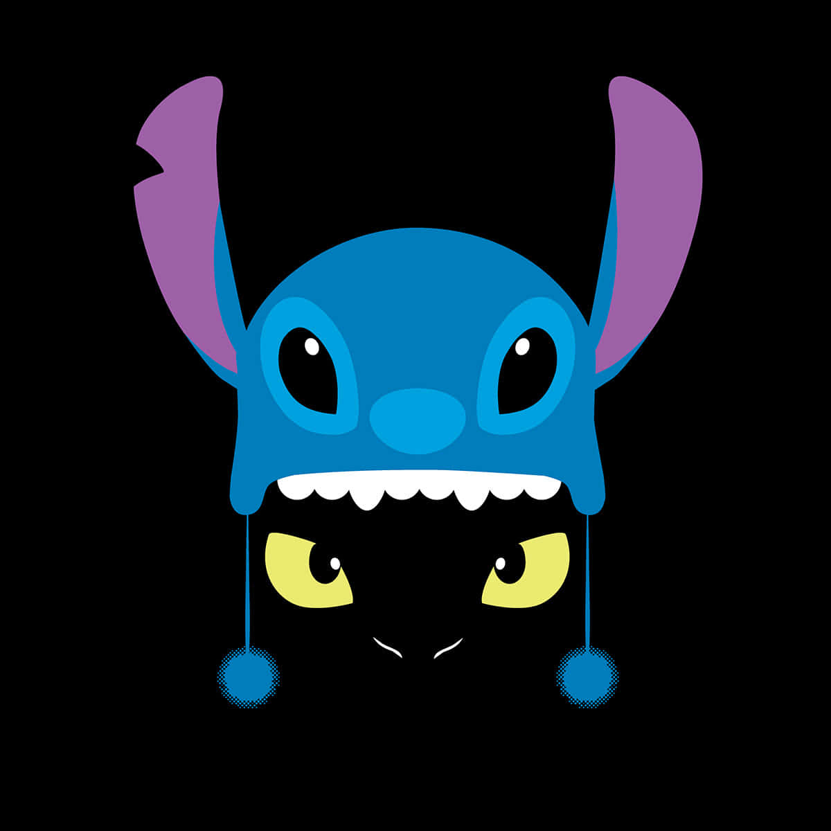 Toothless And Stitch Icon Hat Background