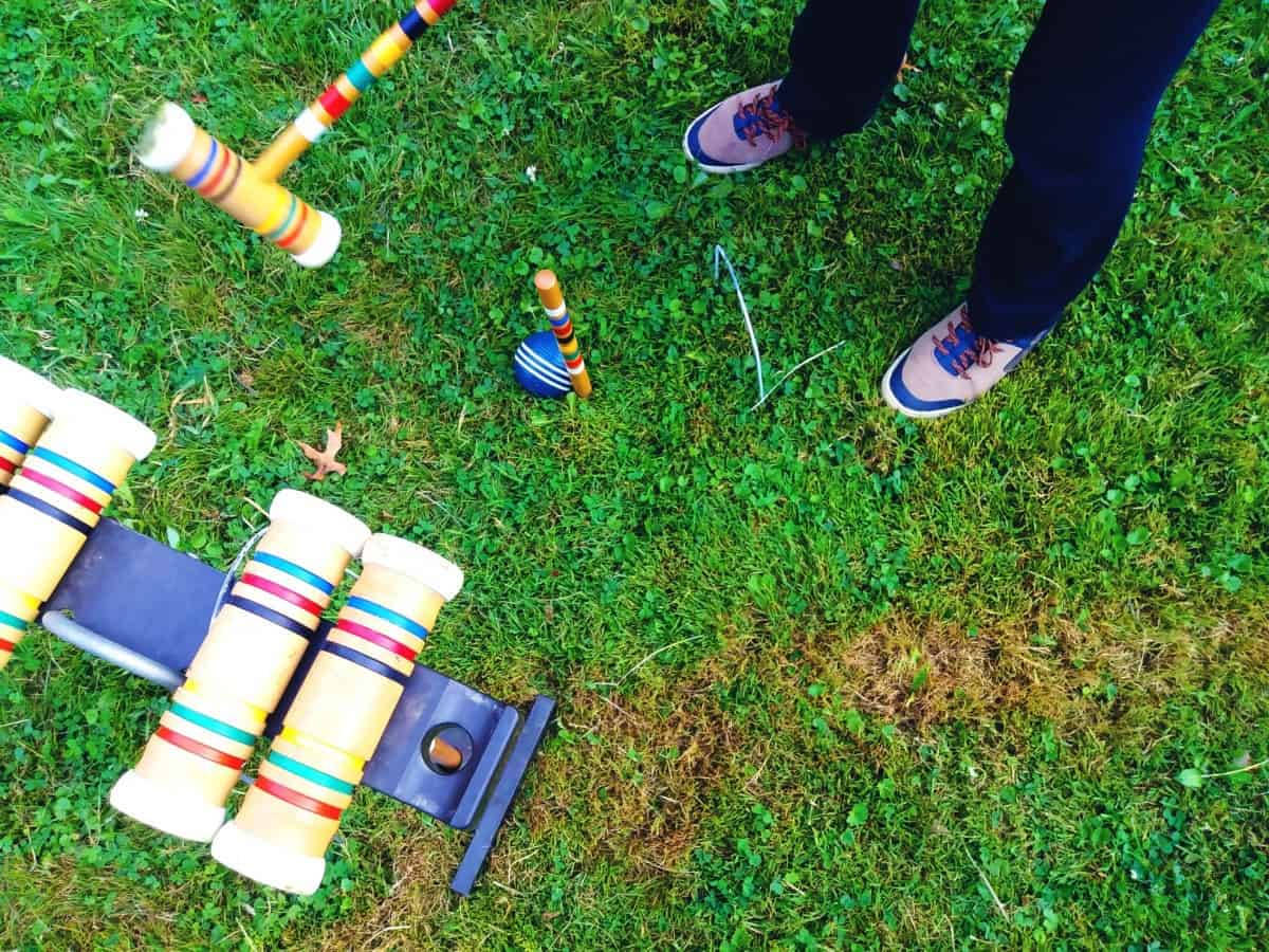 Top Angle Croquet Background