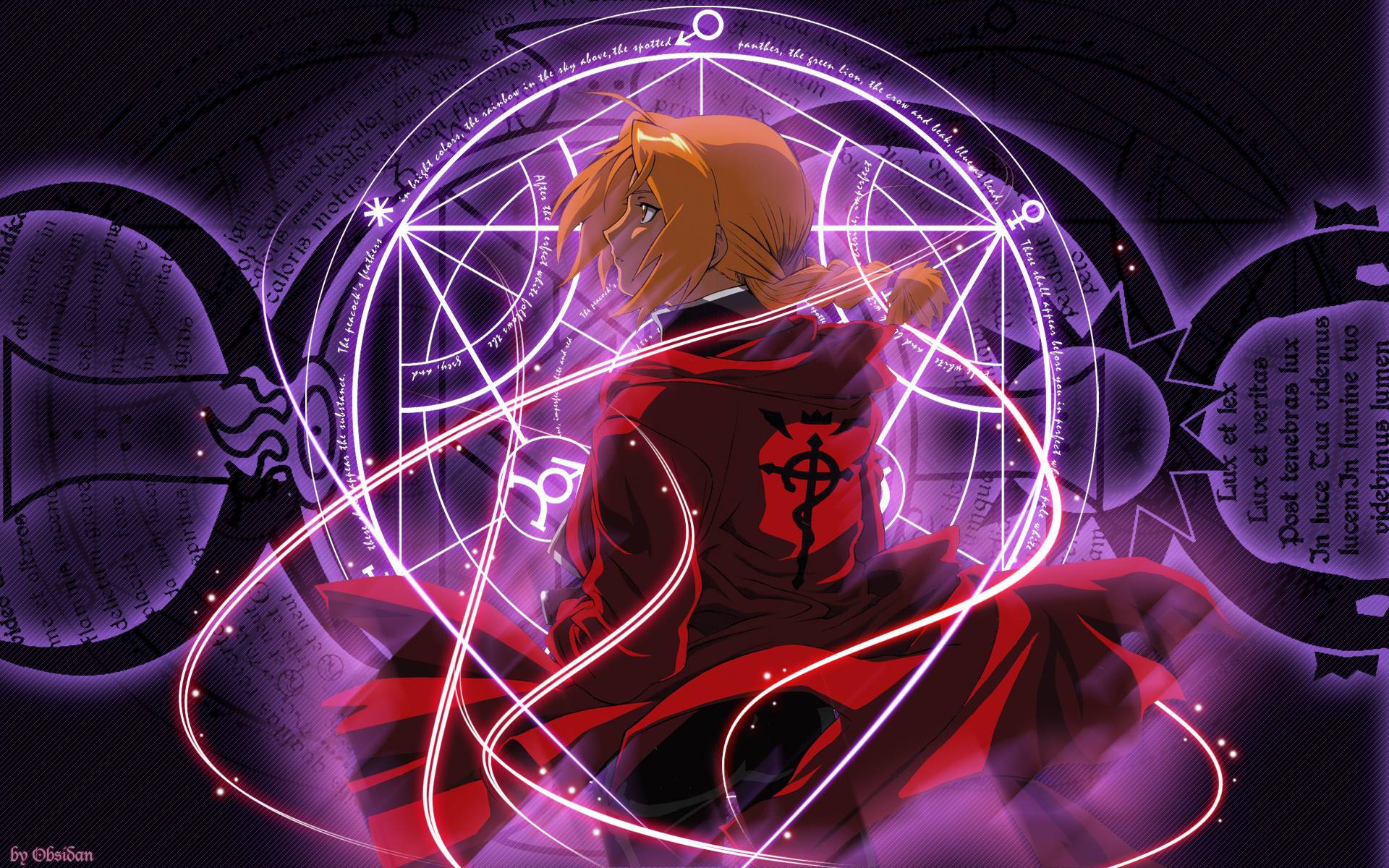 Top Anime Fullmetal Alchemist Purple Lights Background