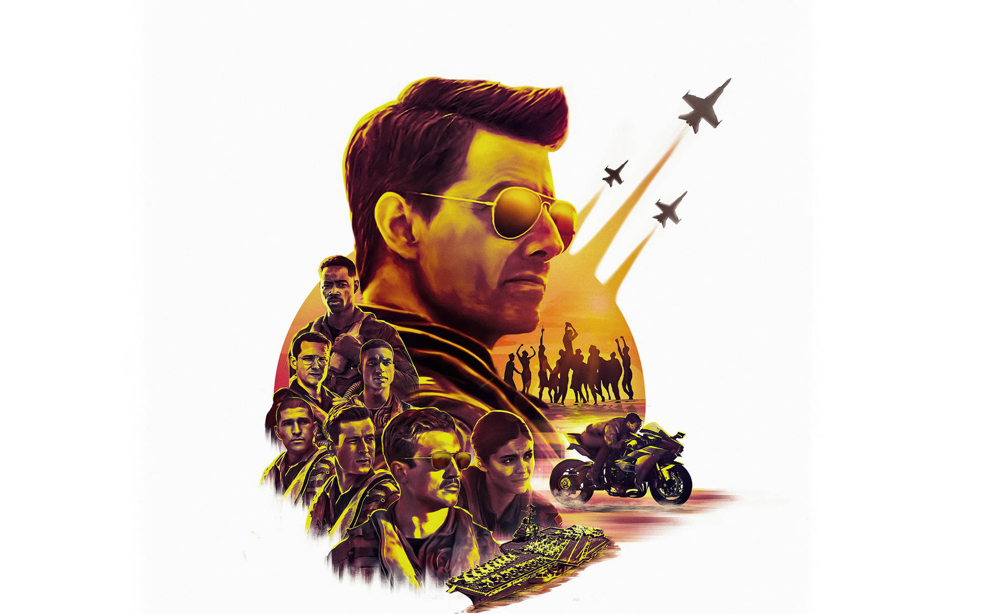 Top Gun: Maverick Vector Art Background