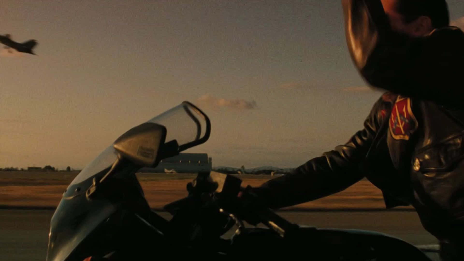 Top Gun Motorcycle Movie Scene Background