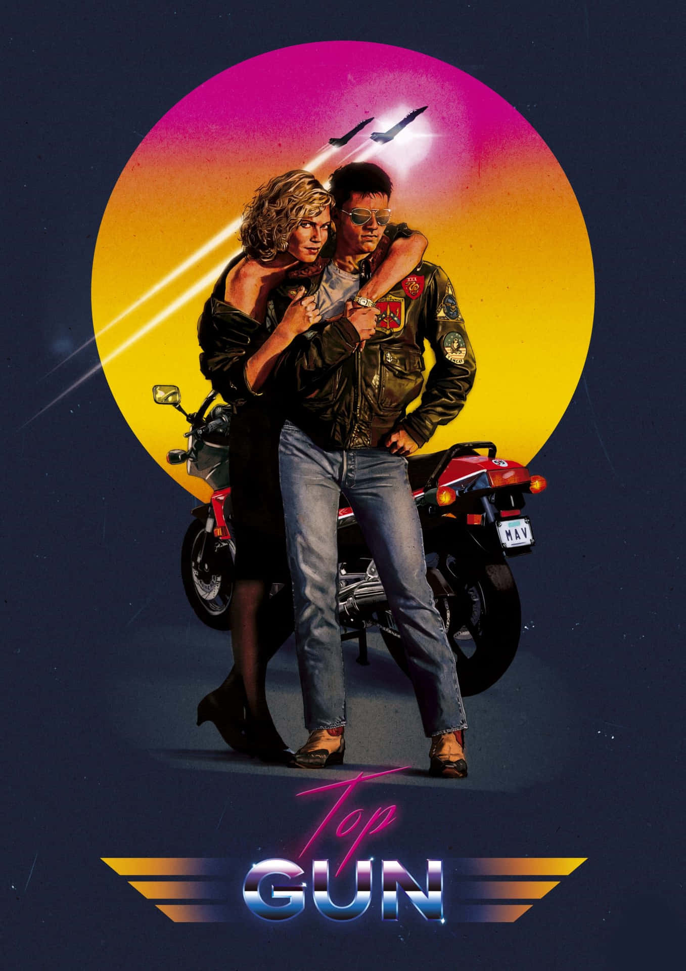Top Gun Retro-style Movie Poster Background