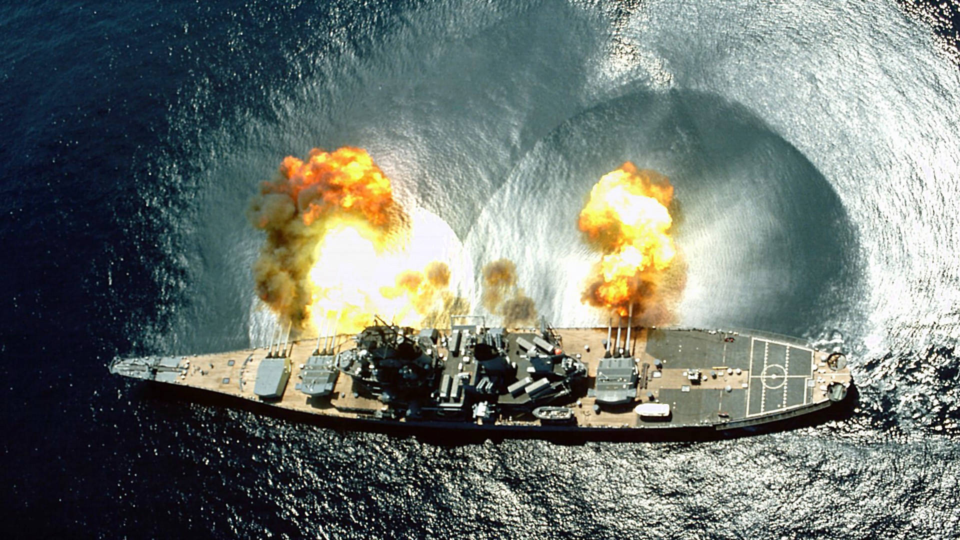 Top Perspective Of Battleship Missouri Memorial Background