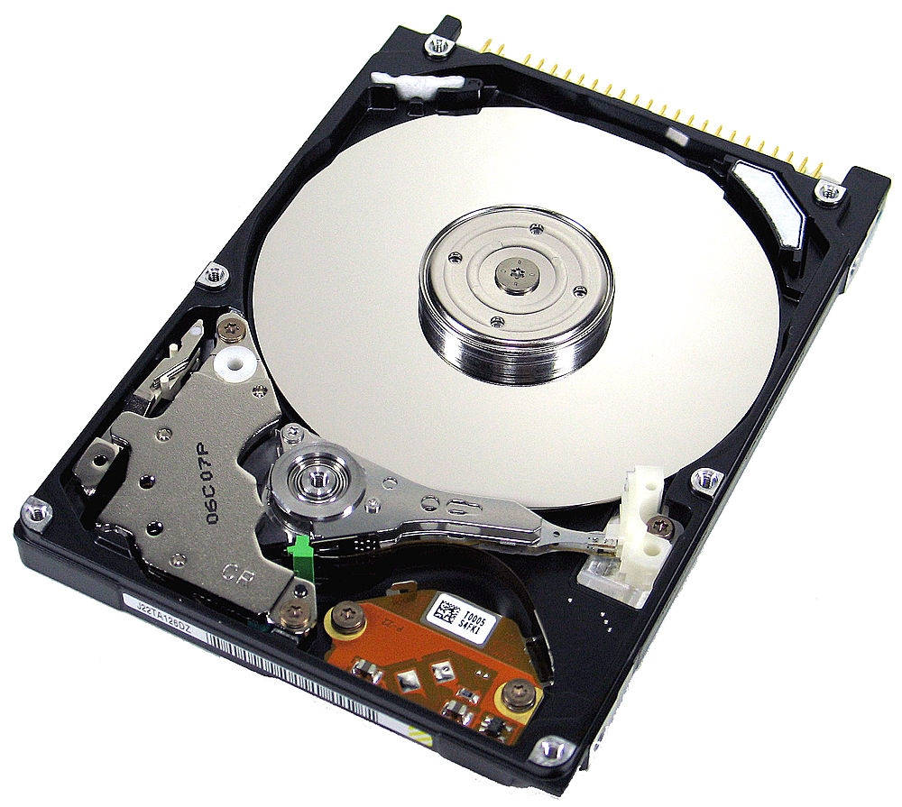 Top View Computer Hard Drive In Black Platter