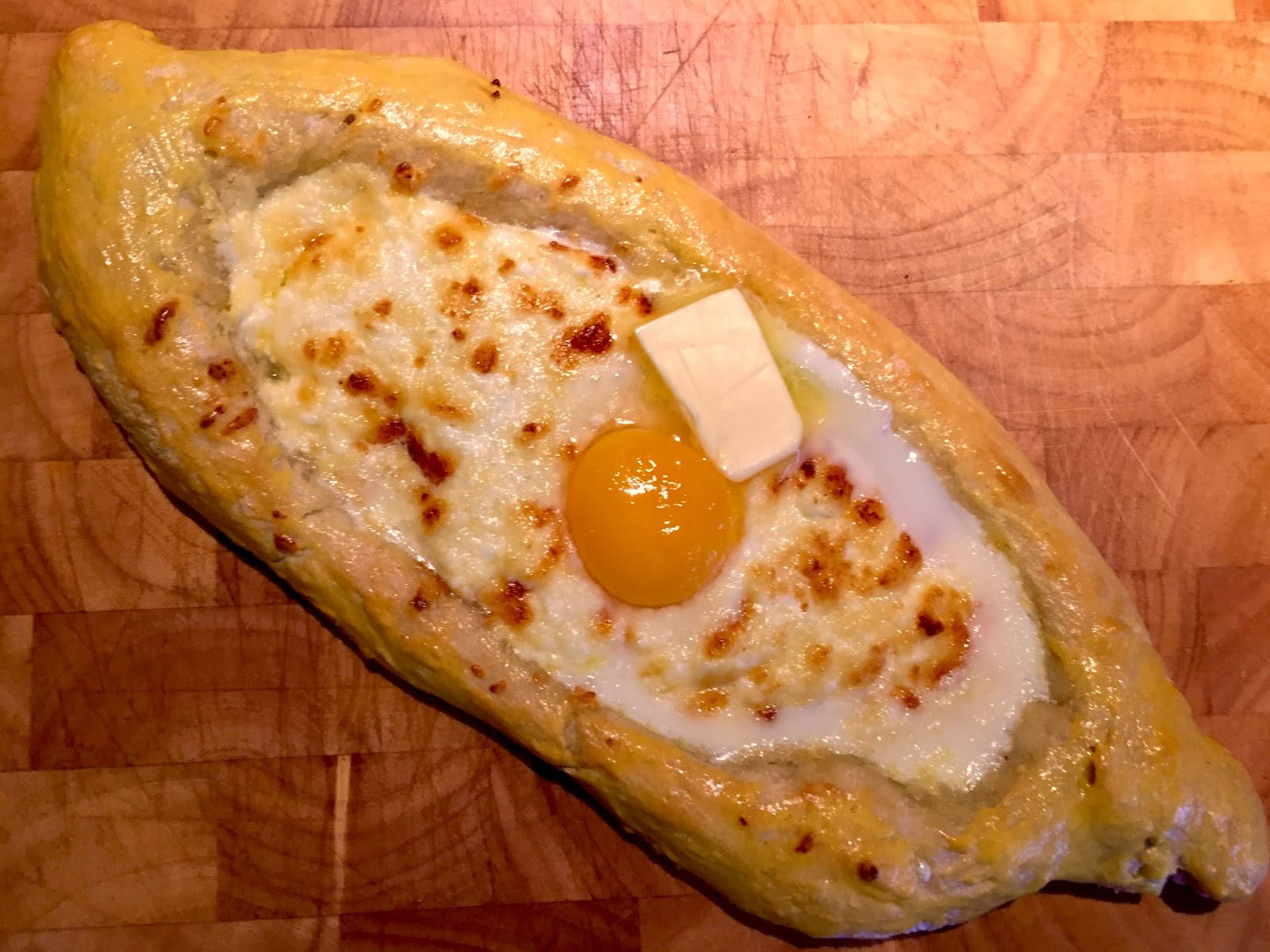 Top View Khachapuri Cheese Bread