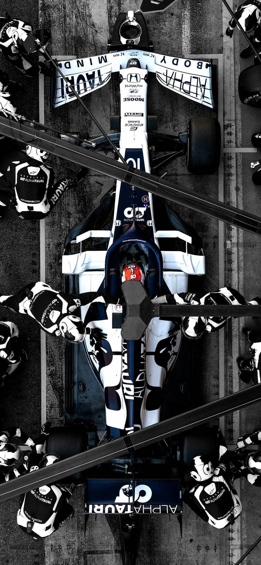 Top View Of Alphatauri F1 Background