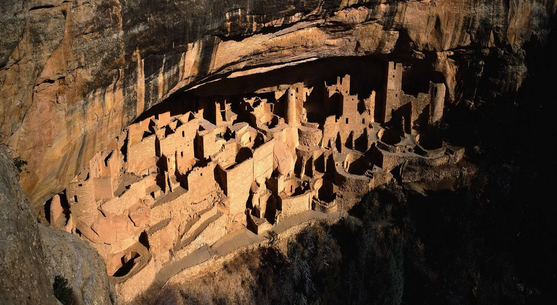 Top View Of Mesa Verde Background