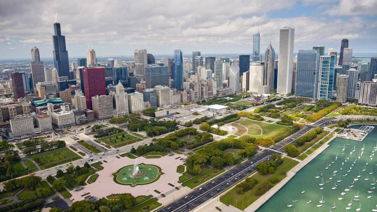 Top View Of River North Chicago, Illinois