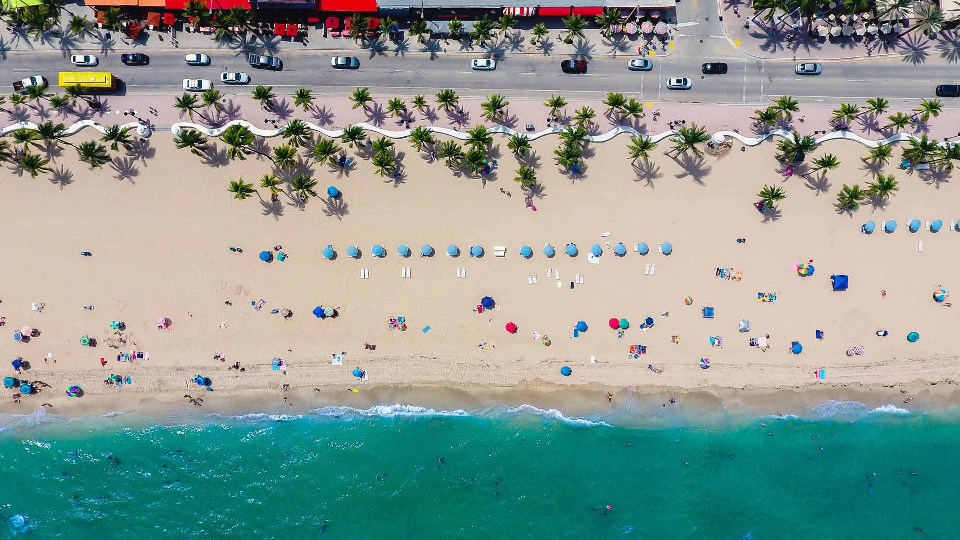 Top View Of Stunning Florida Beach Background