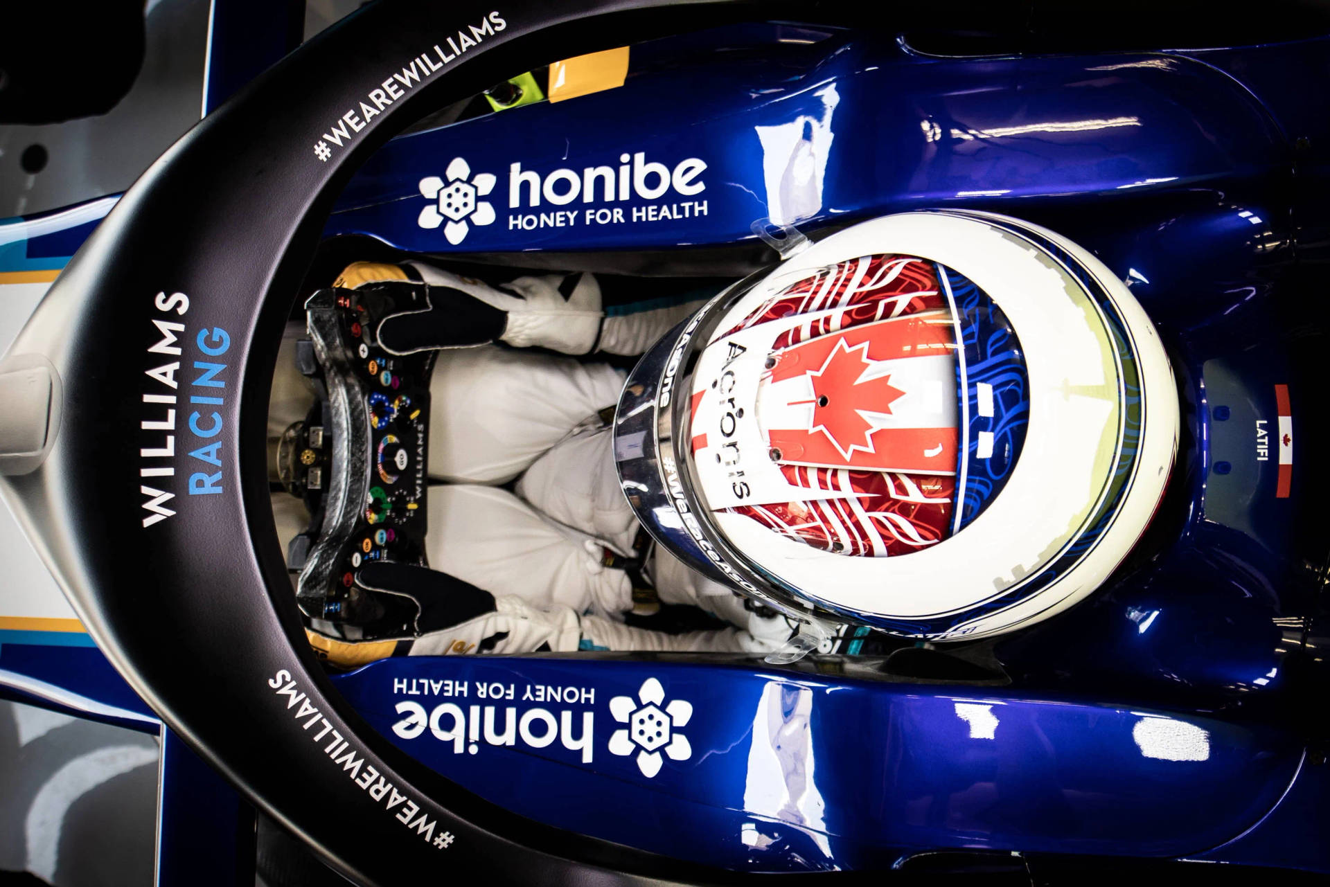 Top View Of Williams Racing Car Background