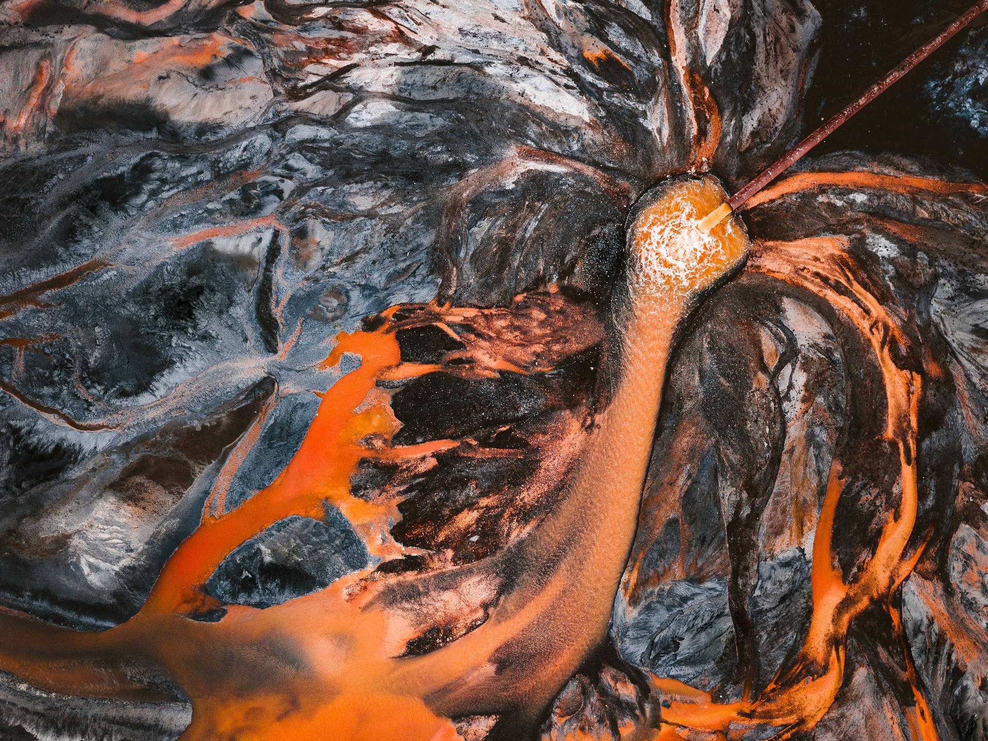 Top View Photo Of Volatile Volcano Background