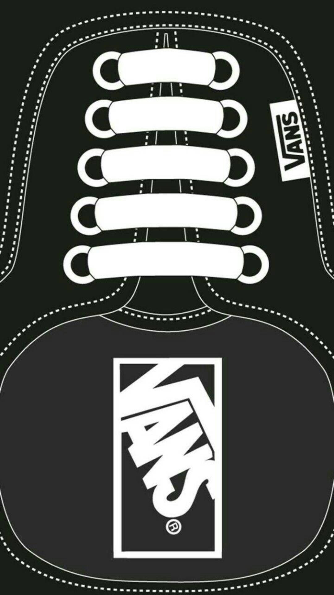 Top-view Vans Logo Sneakers Background