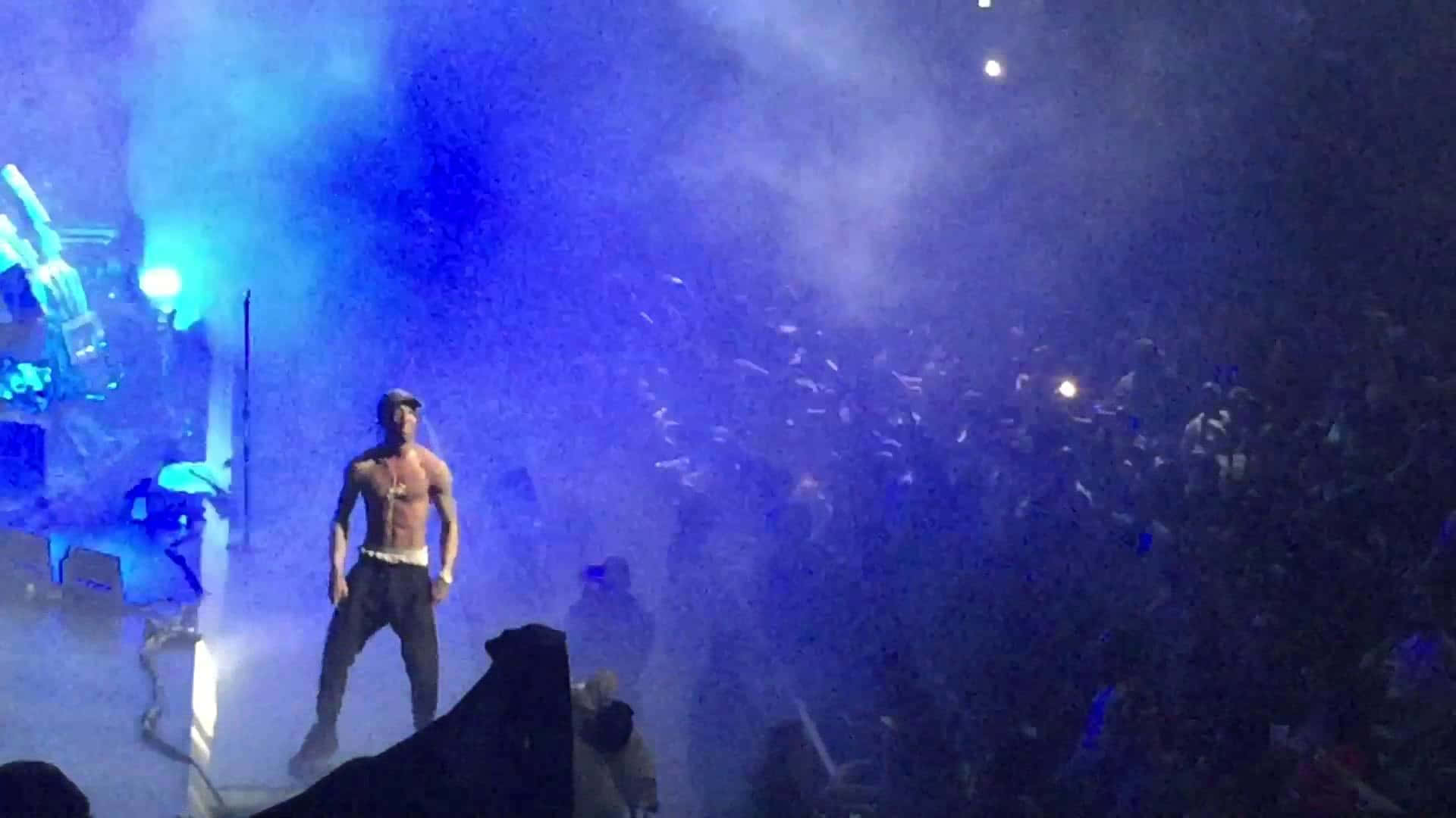 Topless Travis Scott Concert Background