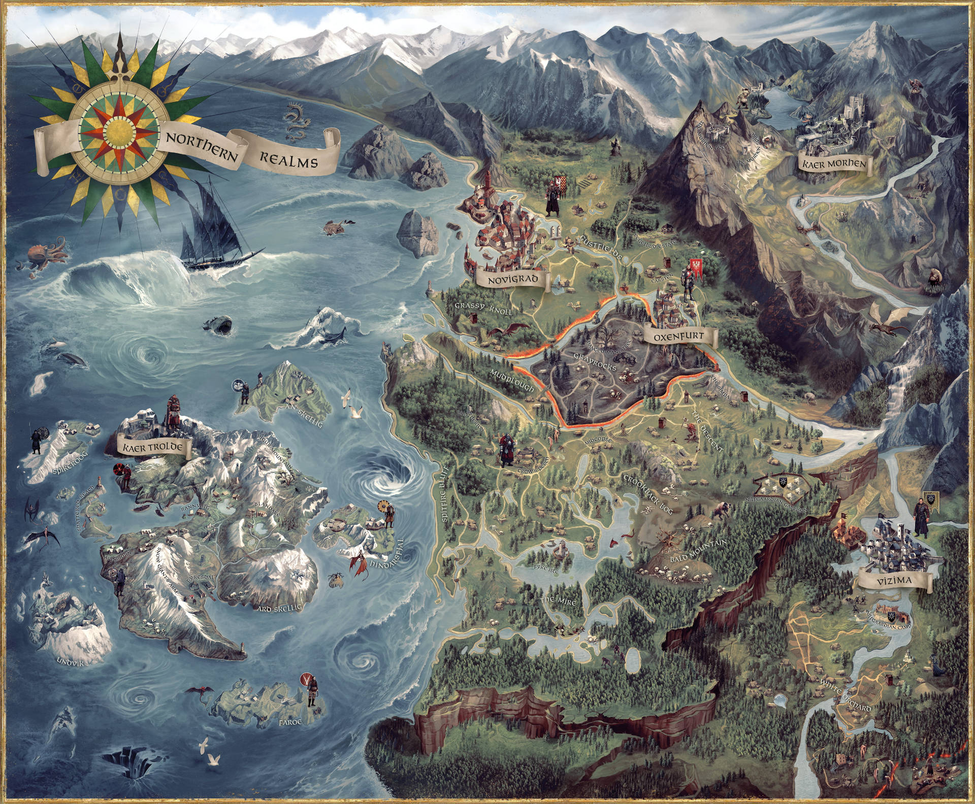 Topographic Map Of The Northern Realms