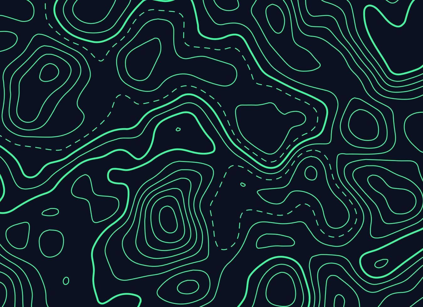 Topography Green Contours