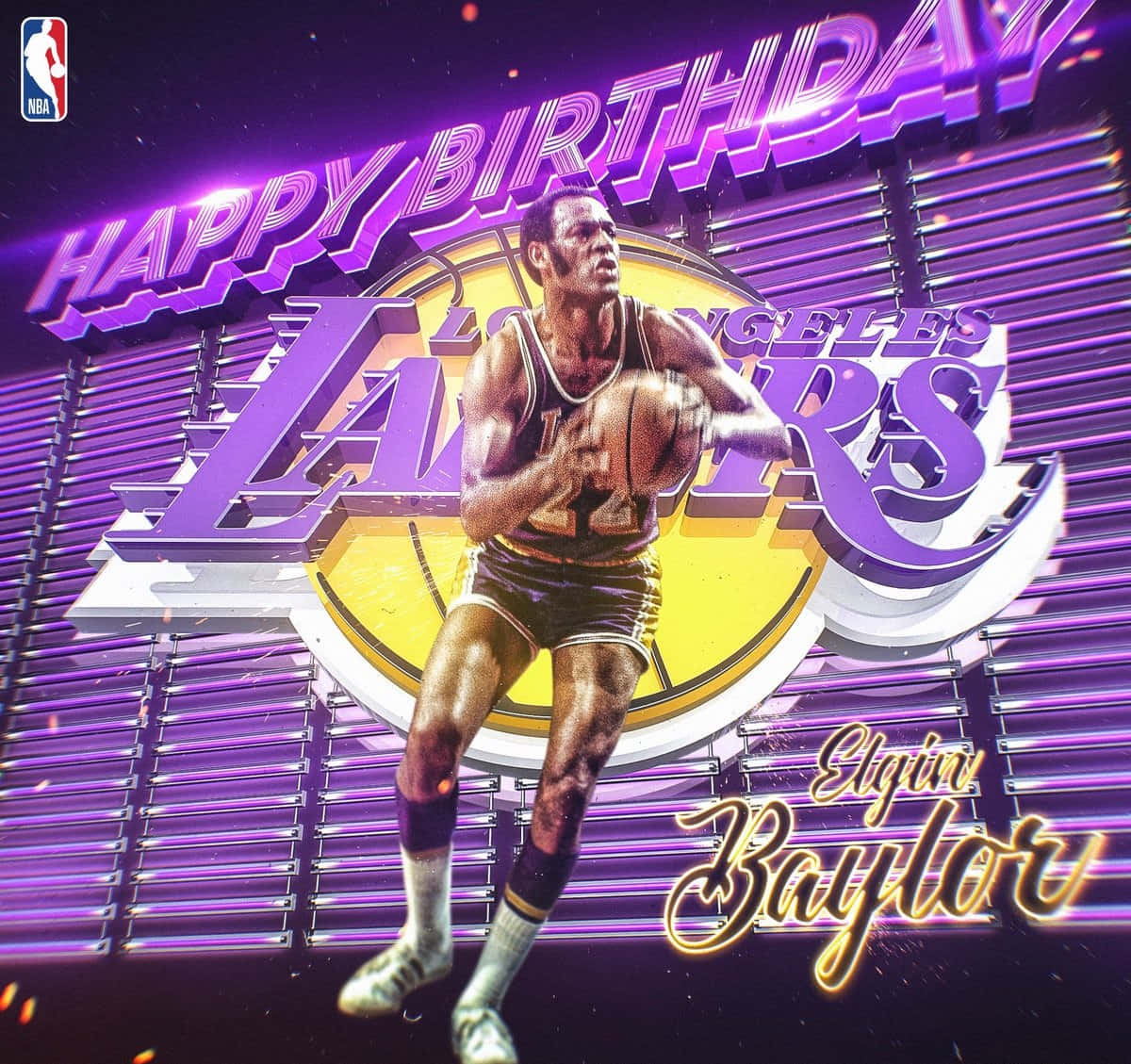 Topps Draft Elgin Baylor Background