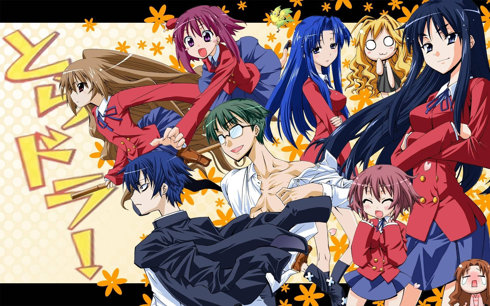 Toradora Characters Collage Background