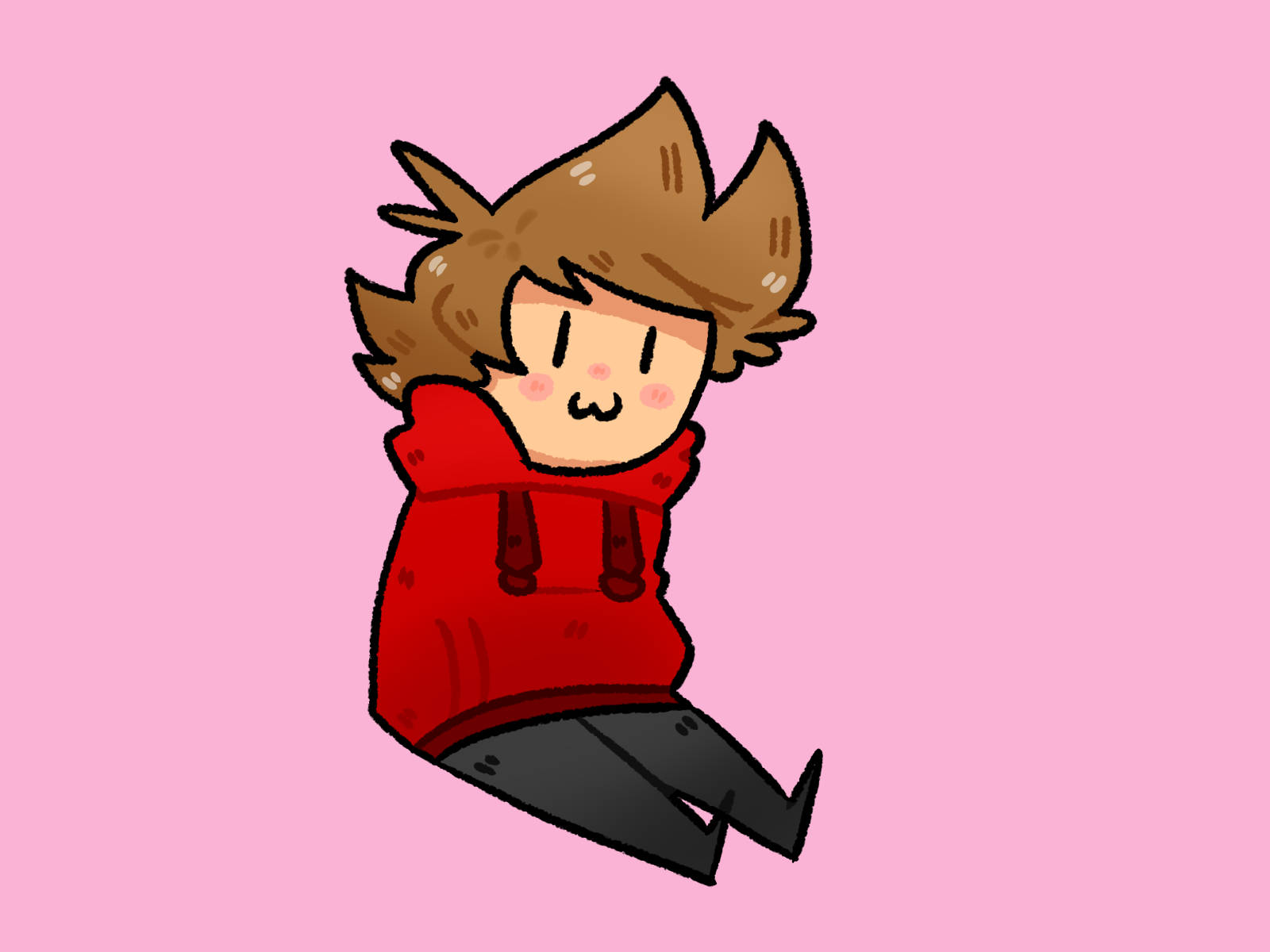 Tord From Eddsworld Wearing Red Hoody Background
