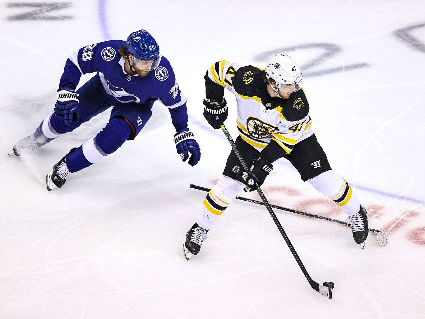 Torey Krug And Blake Coleman