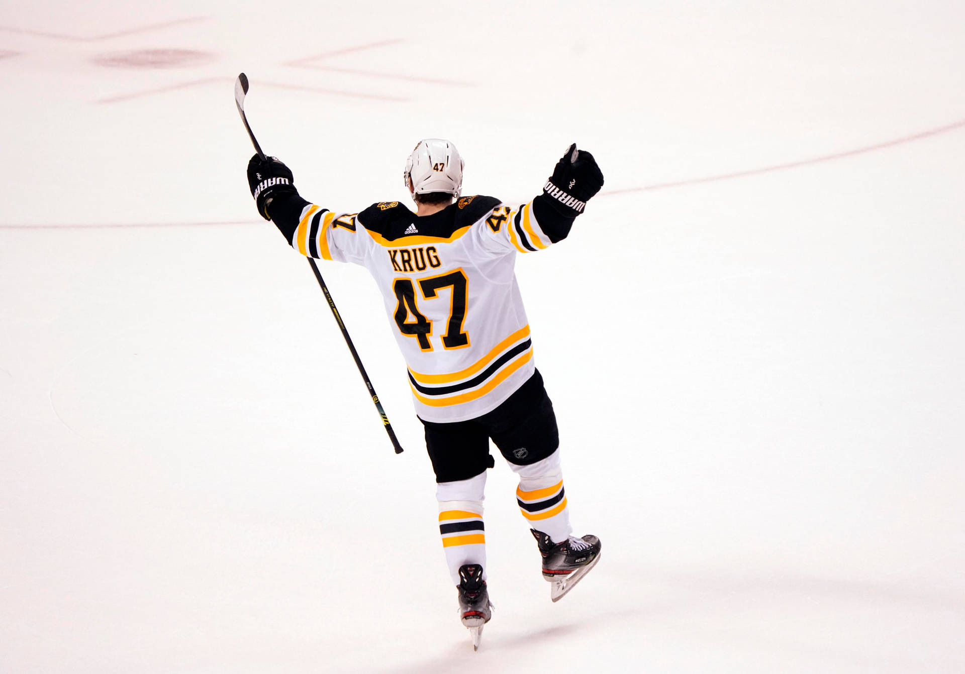 Torey Krug Celebrating Game-winning Goal