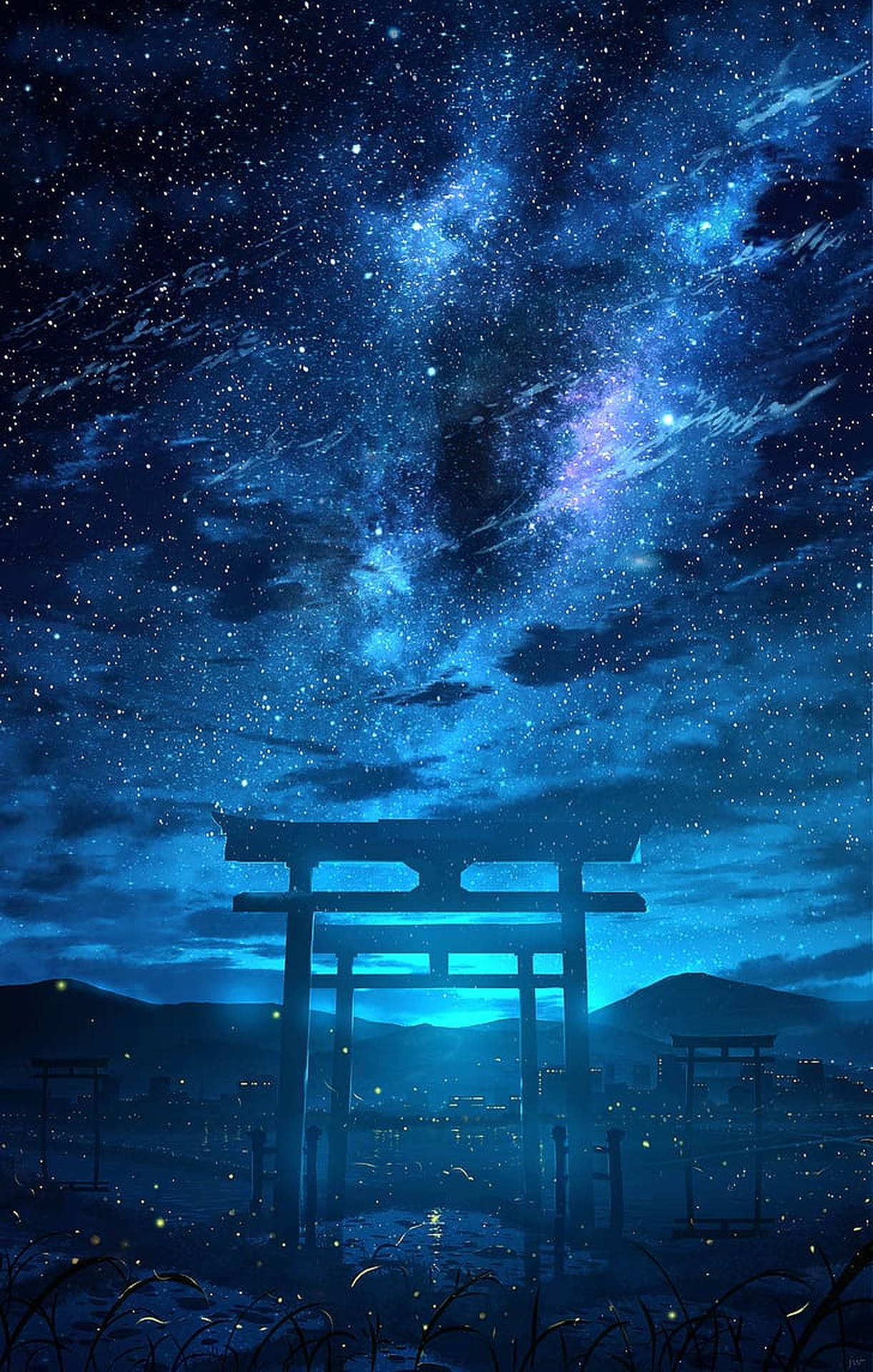 Torii Gate Galaxy Background