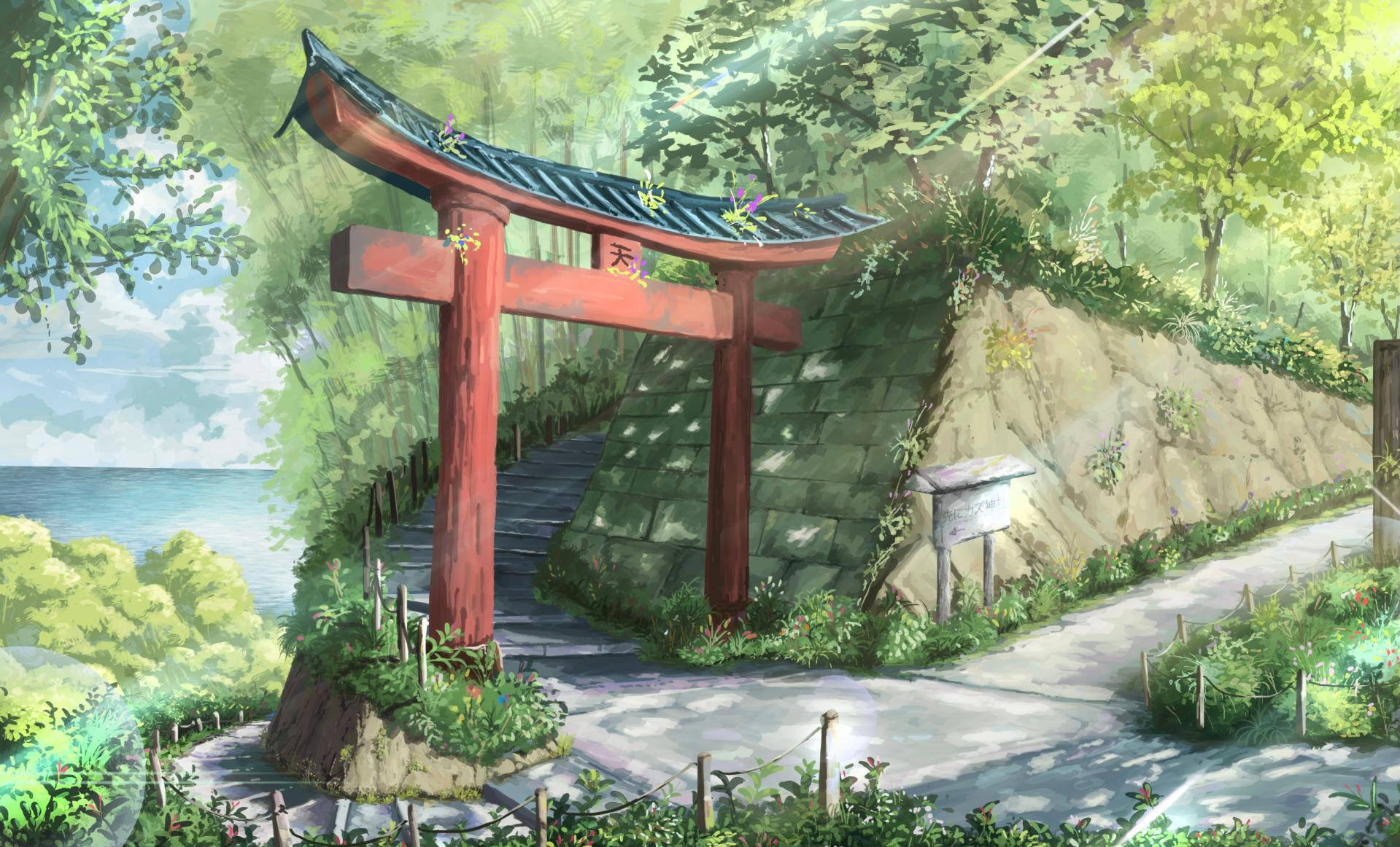 Torii Gate Scenery Background