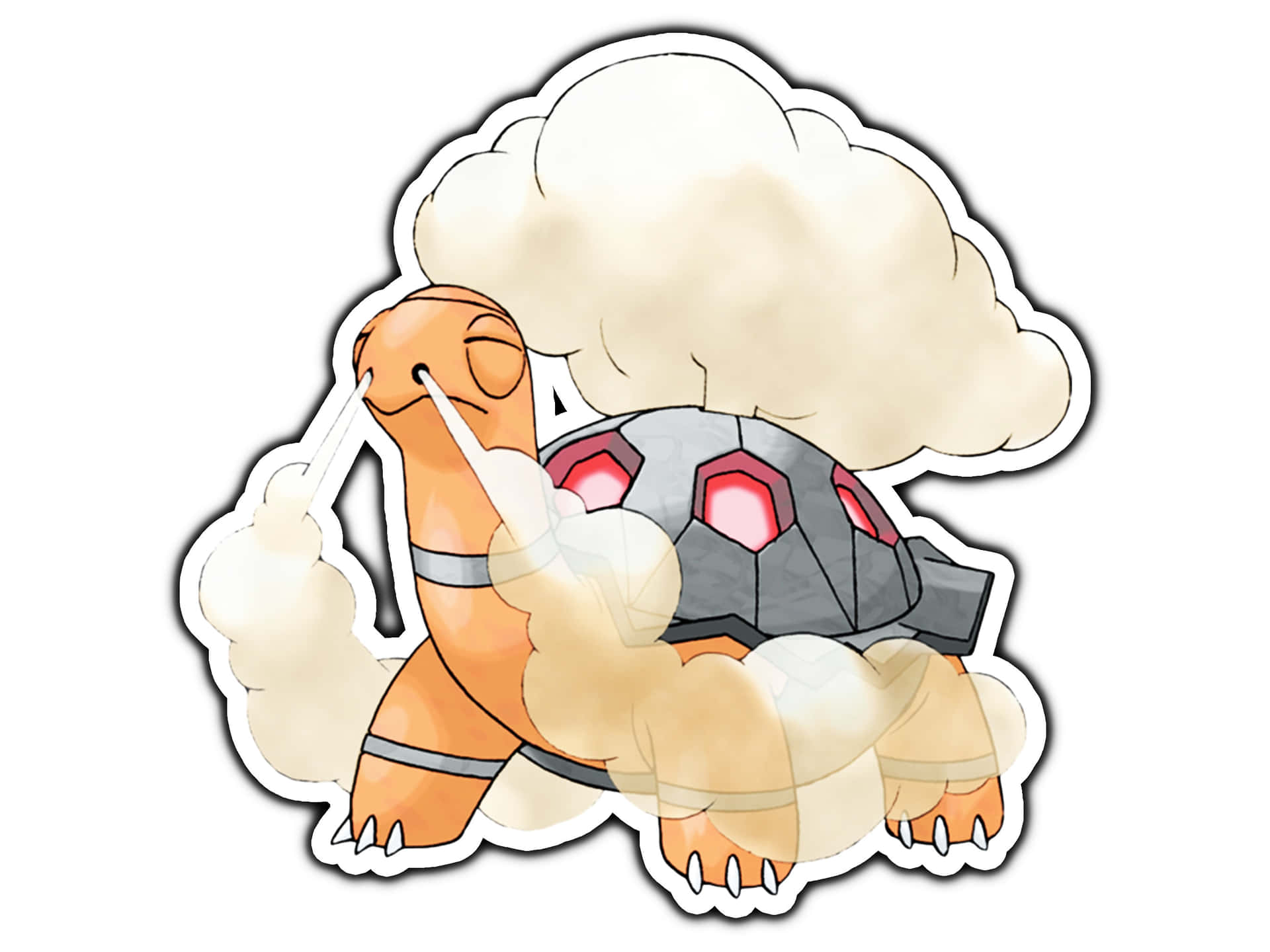 Torkoal Covered In Smoke Background