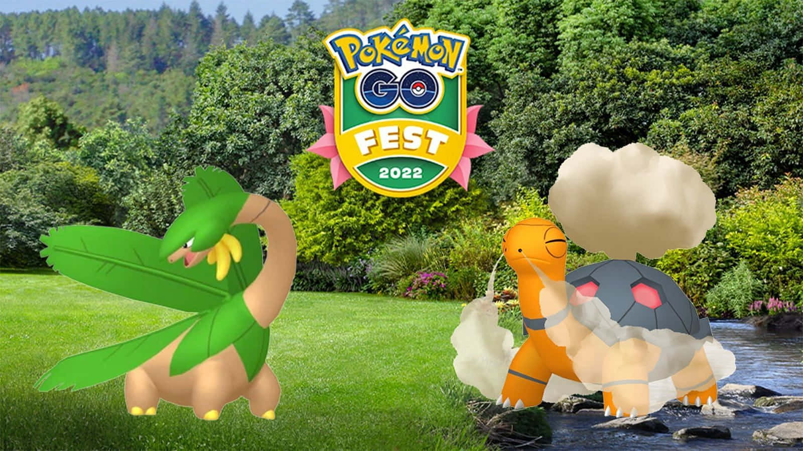 Torkoal With Tropius Background