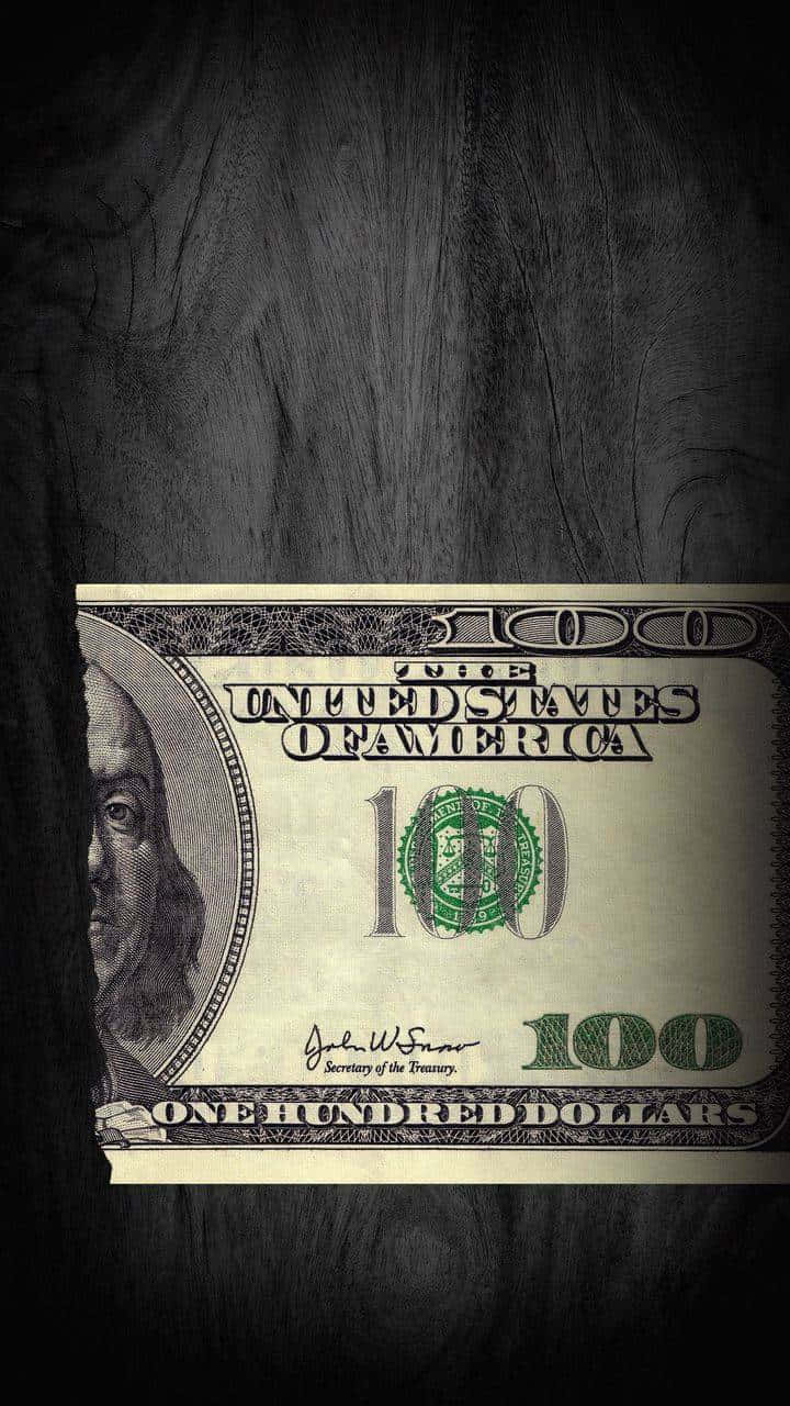 Torn 100 Dollar Bill Background