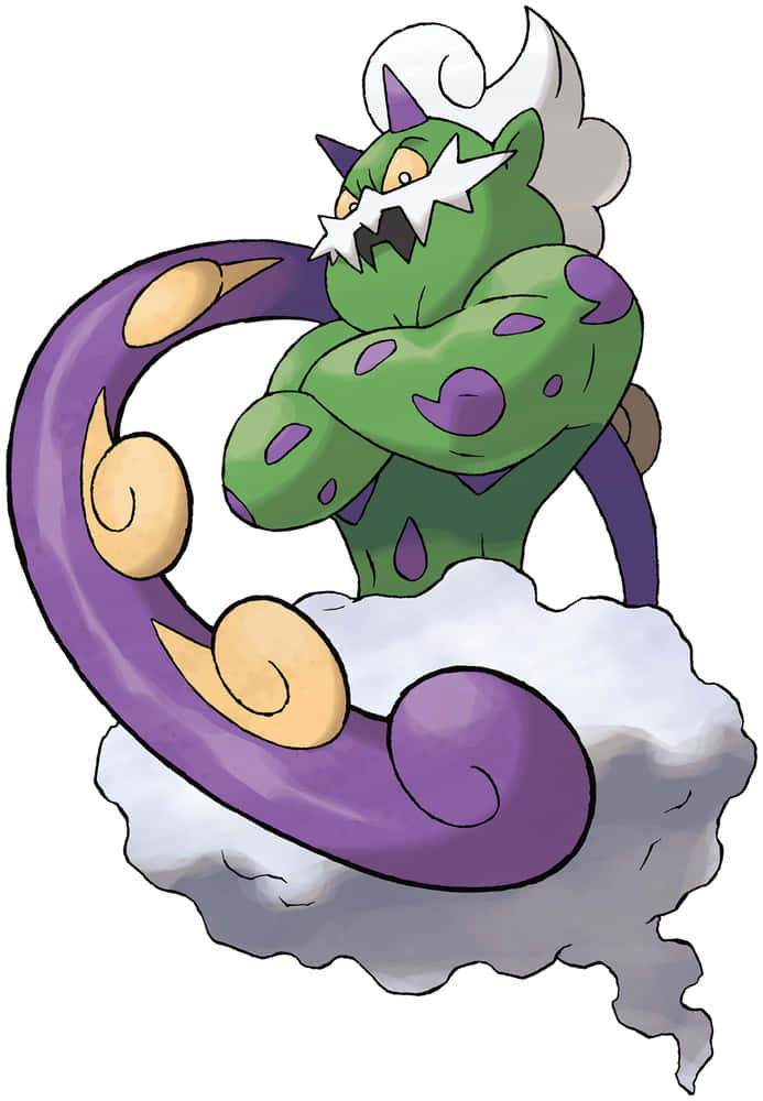 Tornadus Standing On A Cloud Background