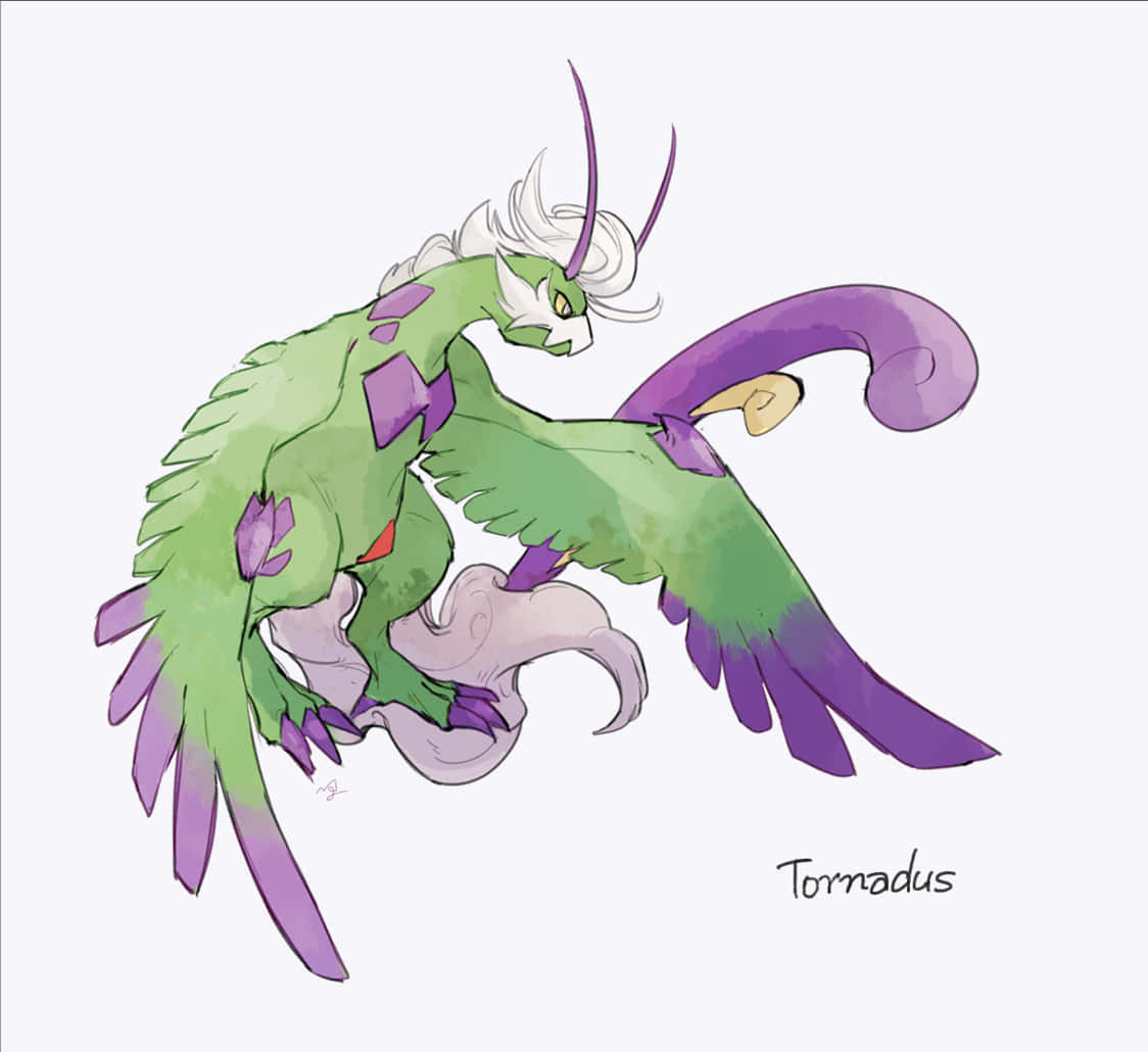 Tornadus With Purple Tips Background