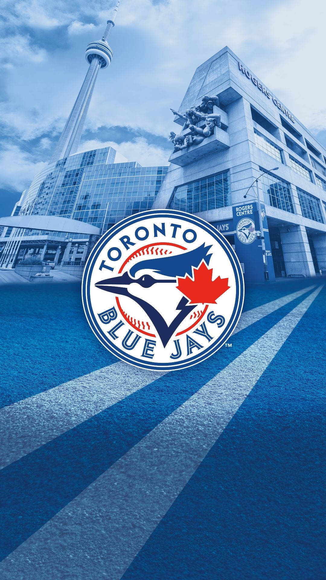Toronto Blue Jays Blue-themed Graphic Background