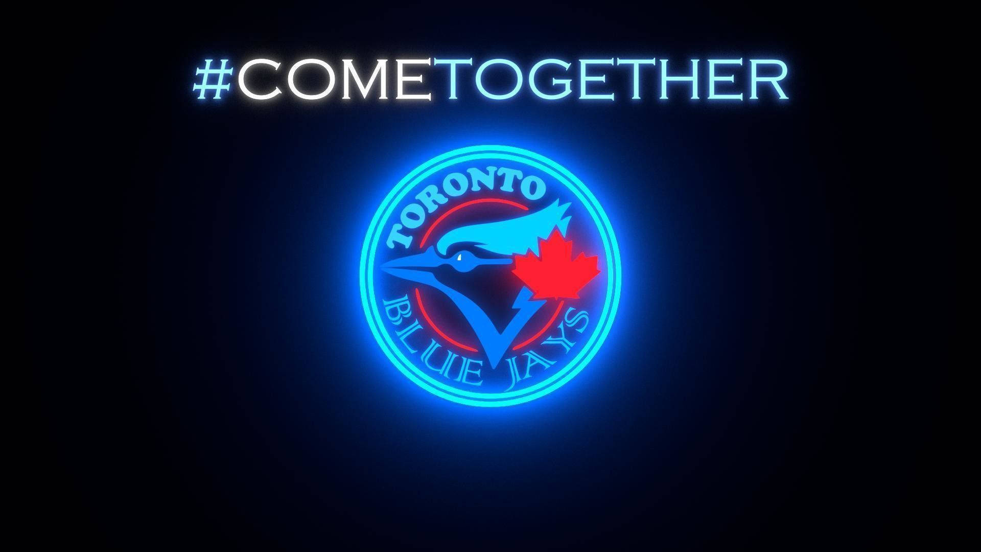 Toronto Blue Jays Neon Light Logo Background