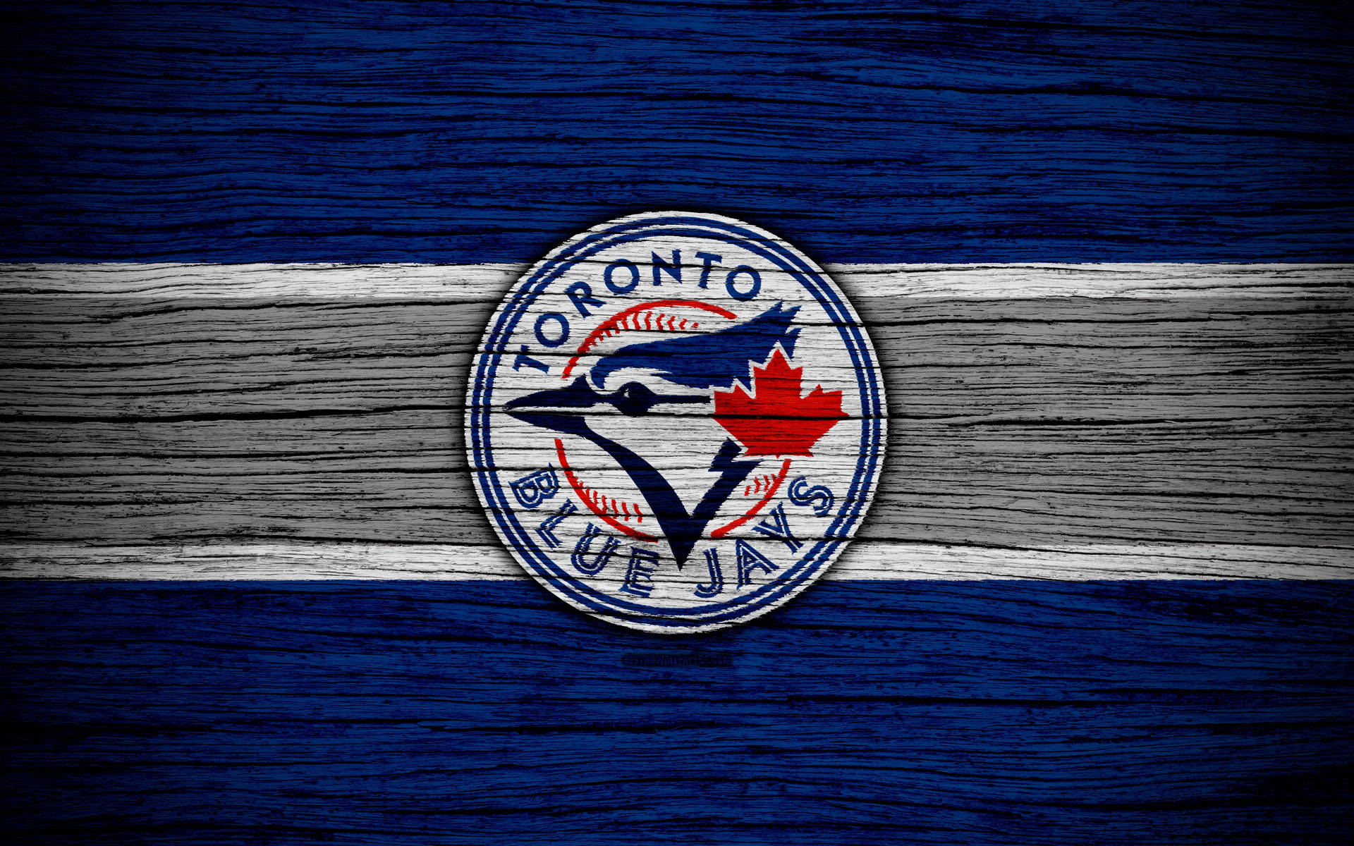 Toronto Blue Jays Painted Wood Logo Background