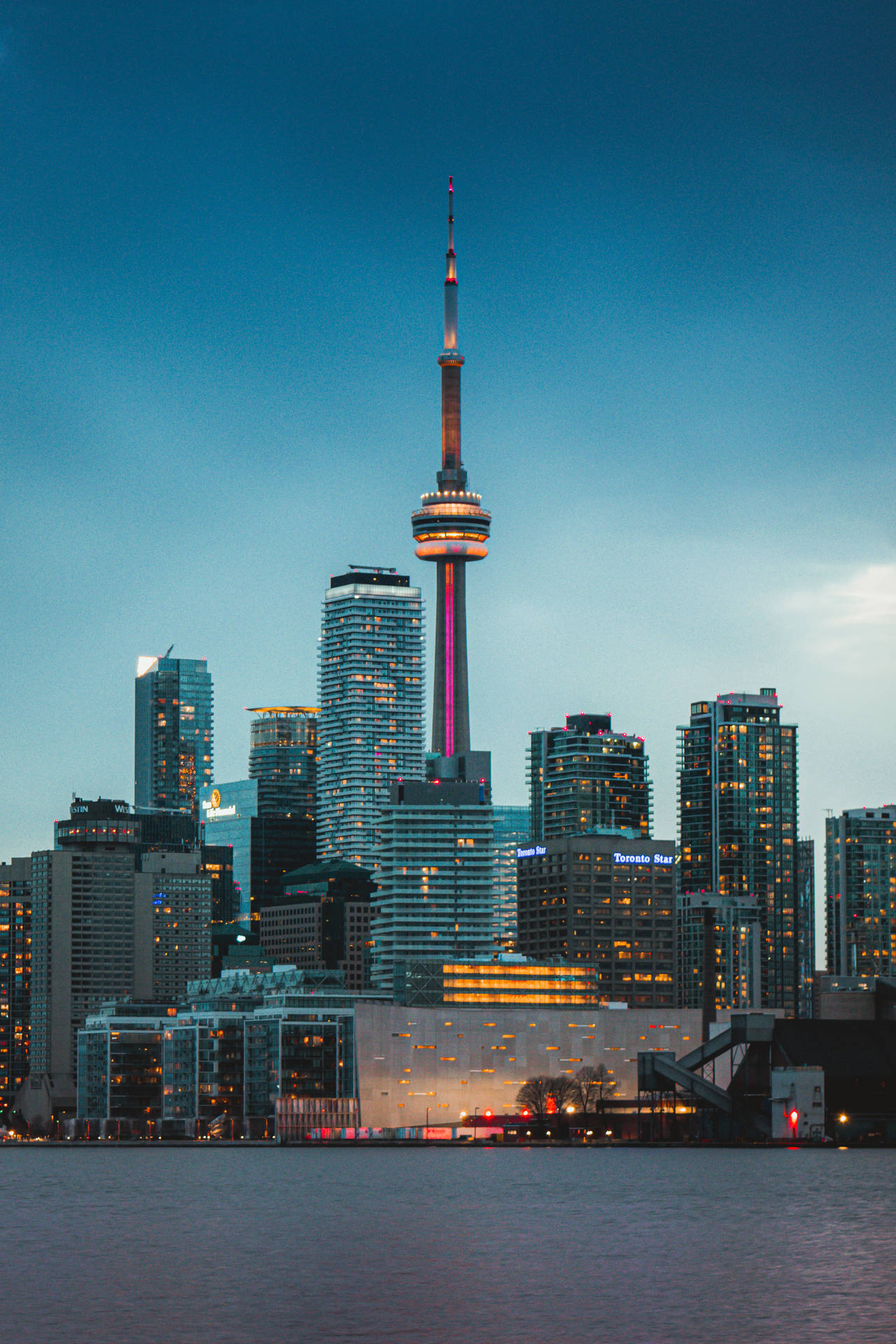 Toronto Cityscape With Cn Tower Background