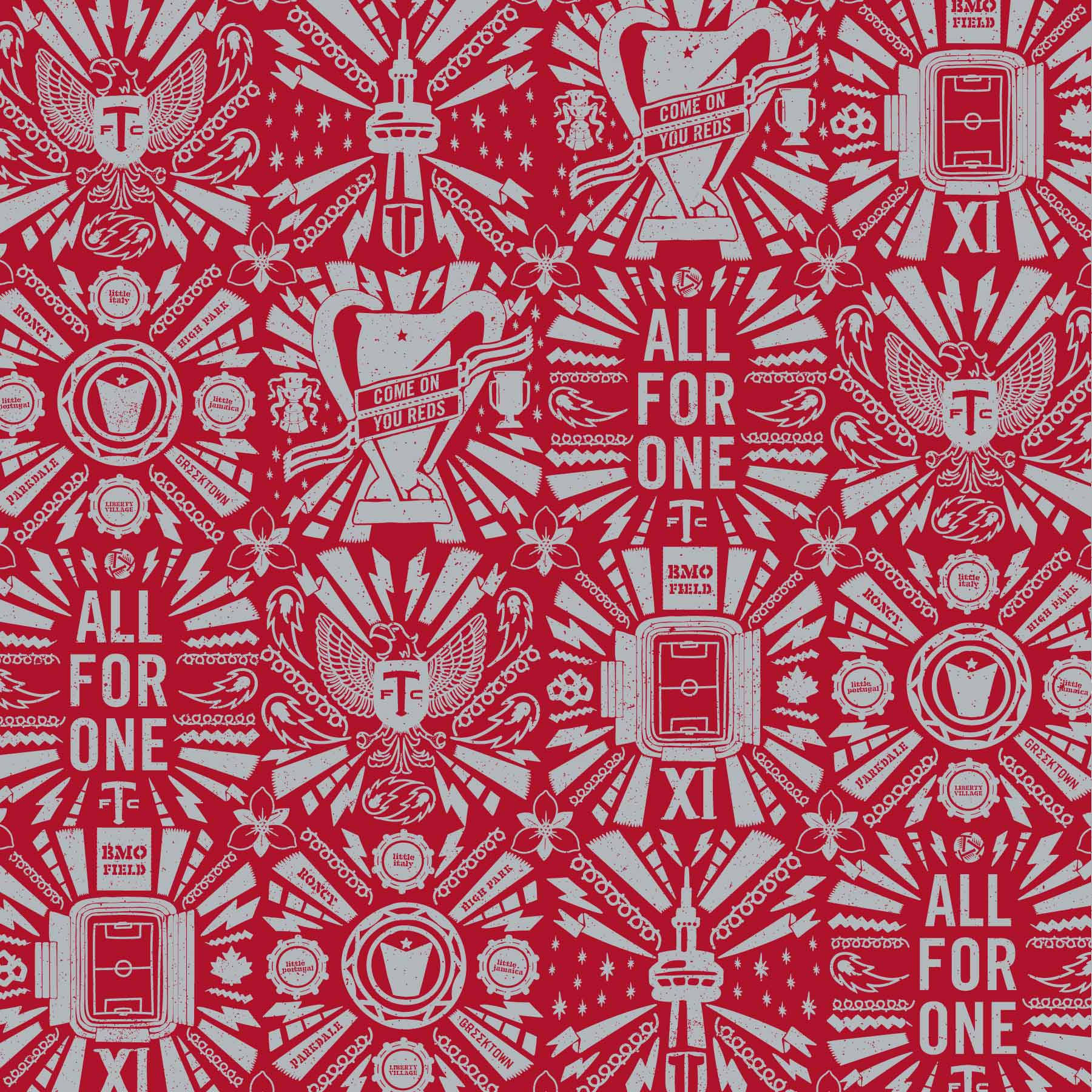 Toronto Fc All For One Poster Background