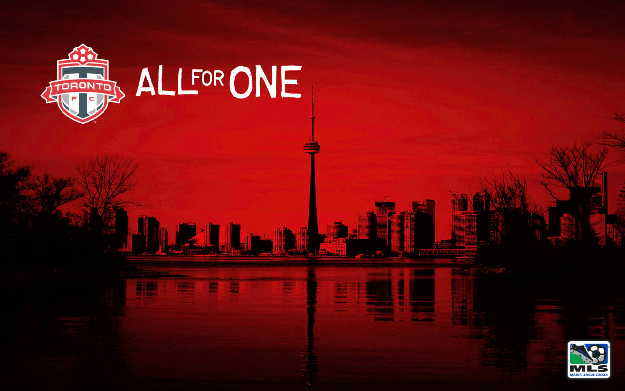 Toronto Fc All For One Skyline Background