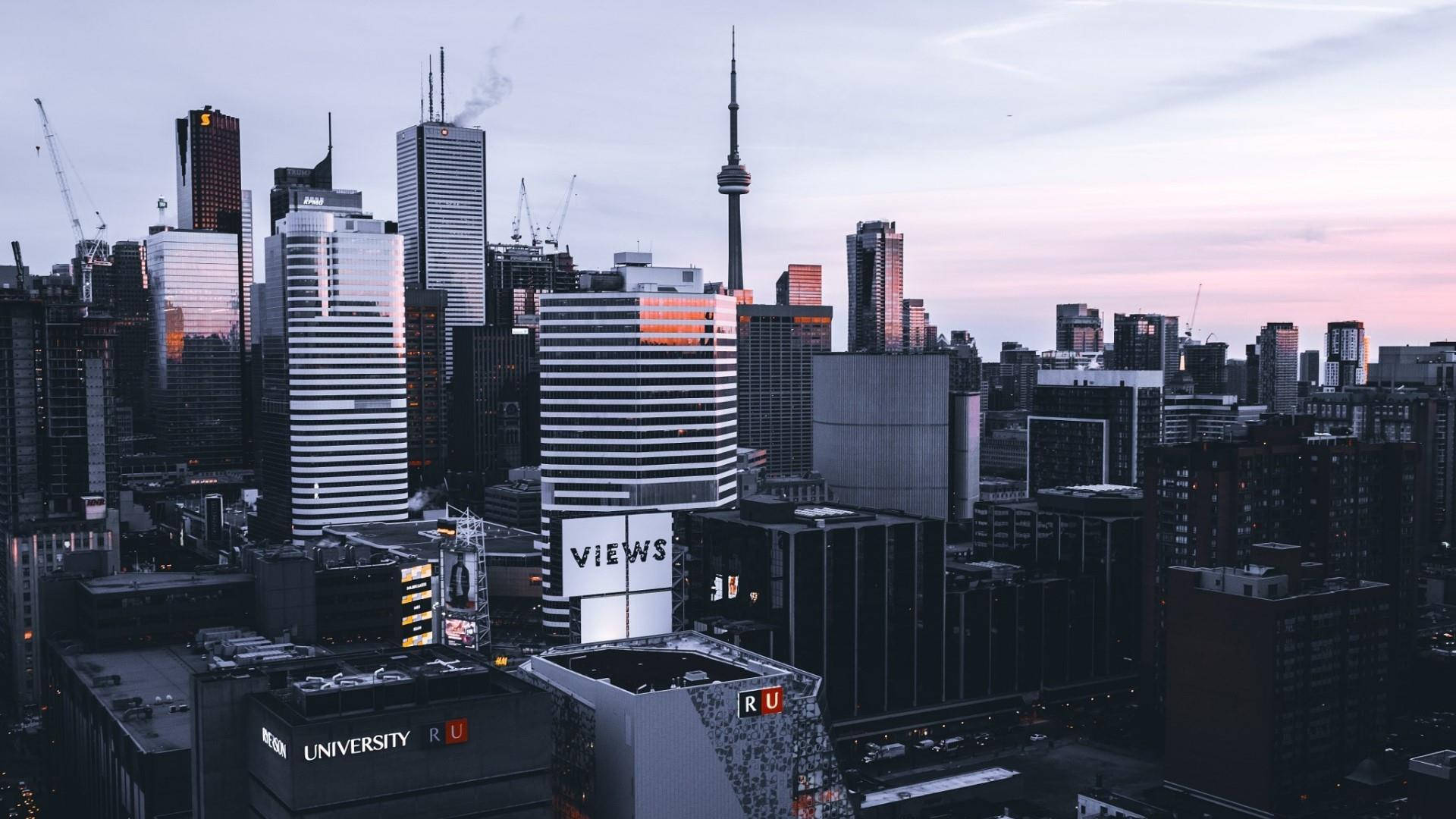 Toronto In A Good Weather Background