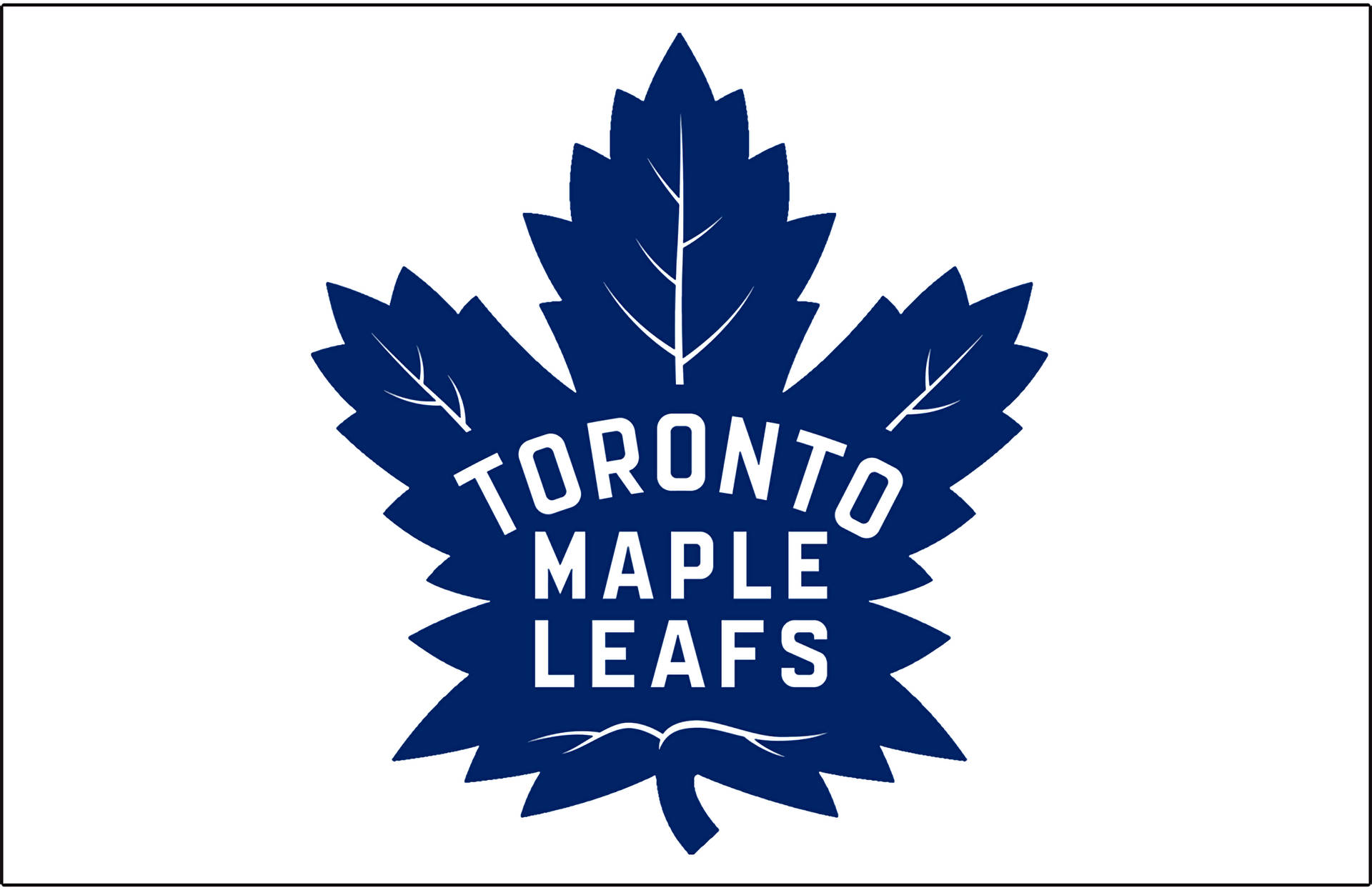 Toronto Maple Leafs Logo On A Blue Background Background