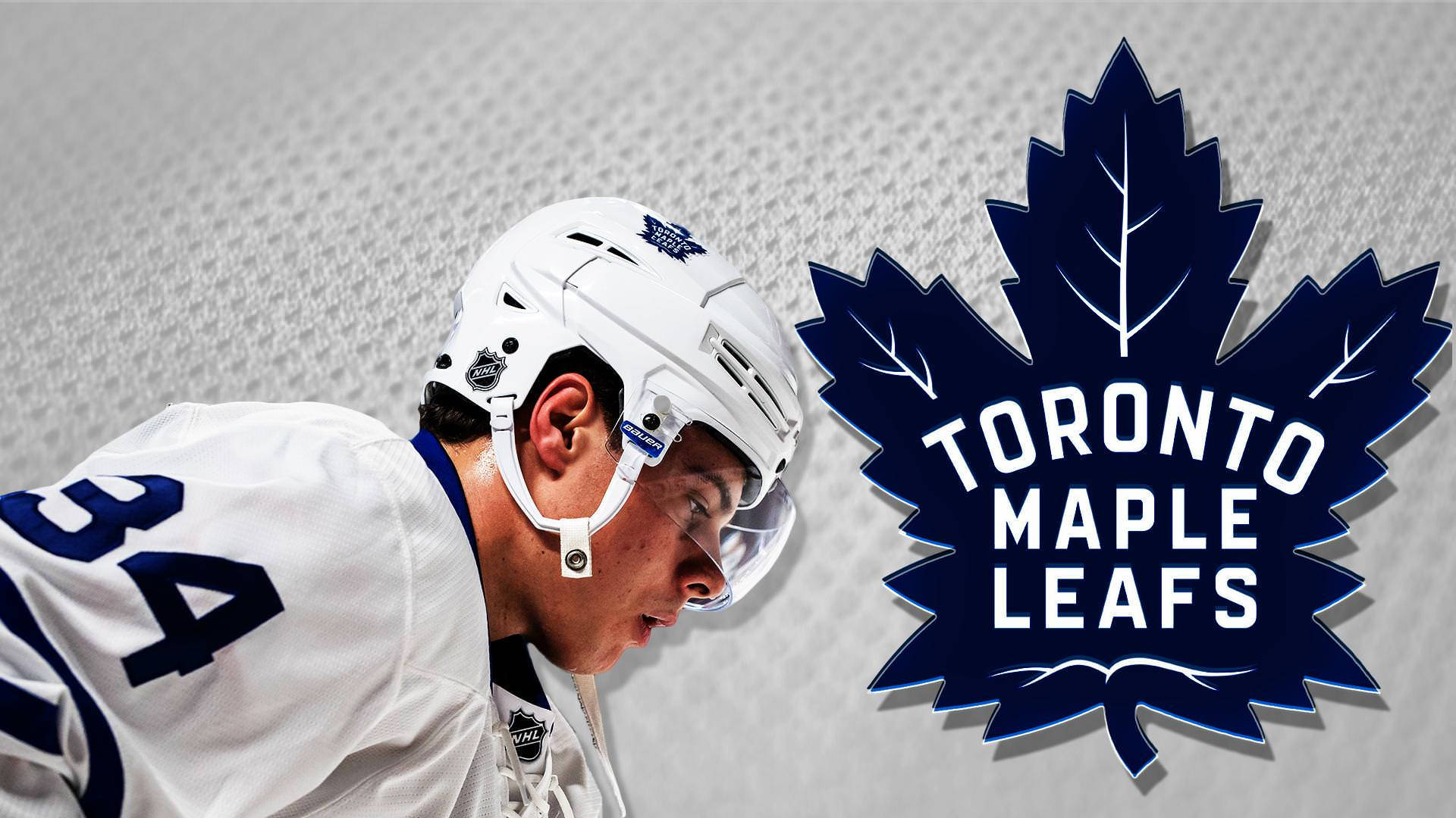 Toronto Maple Leafs Player And Logo Background