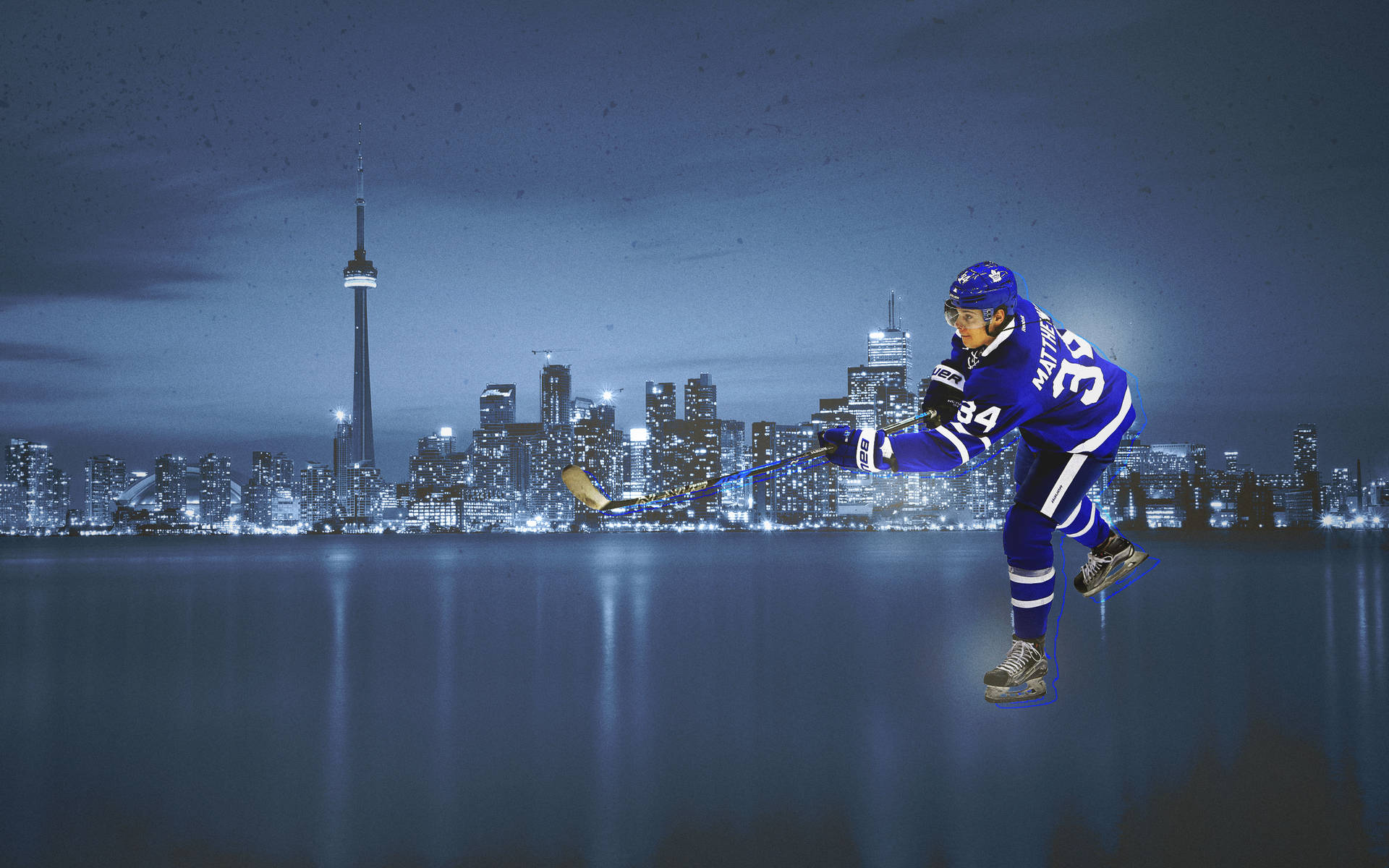 Toronto Maple Leafs Player Number 34 Background