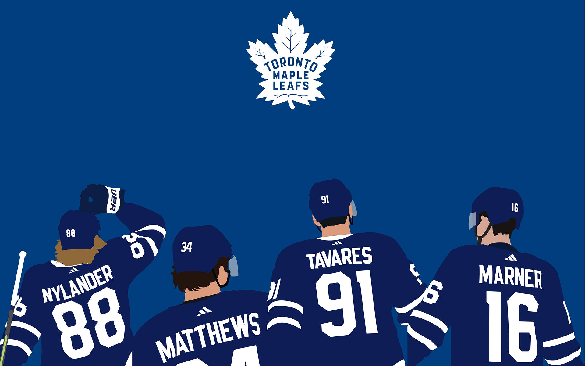 Toronto Maple Leafs Players Vector Art Background