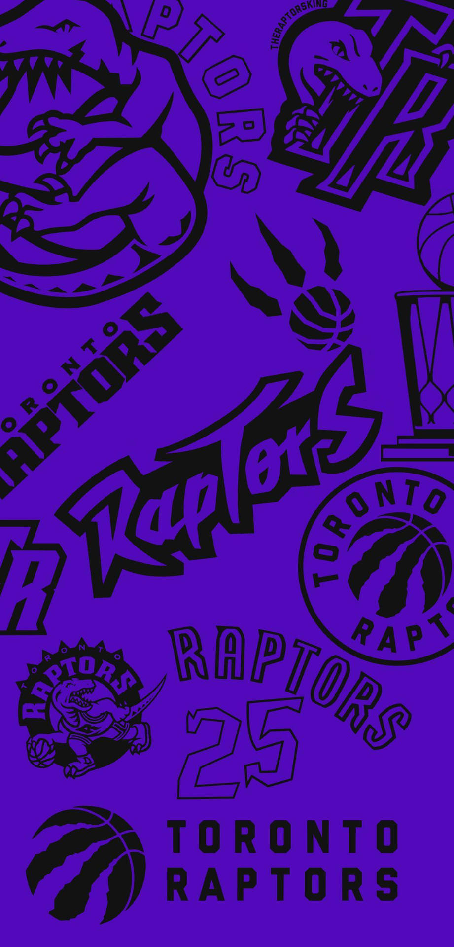 Toronto Raptors In Purple Background