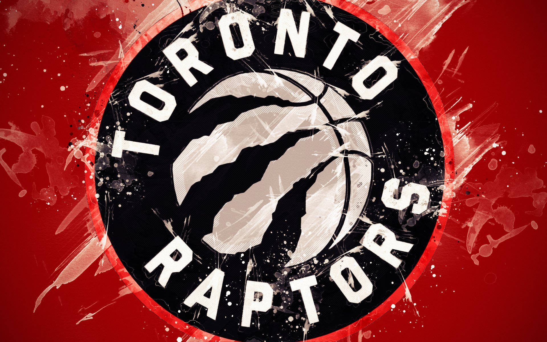 Toronto Raptors In Red Background