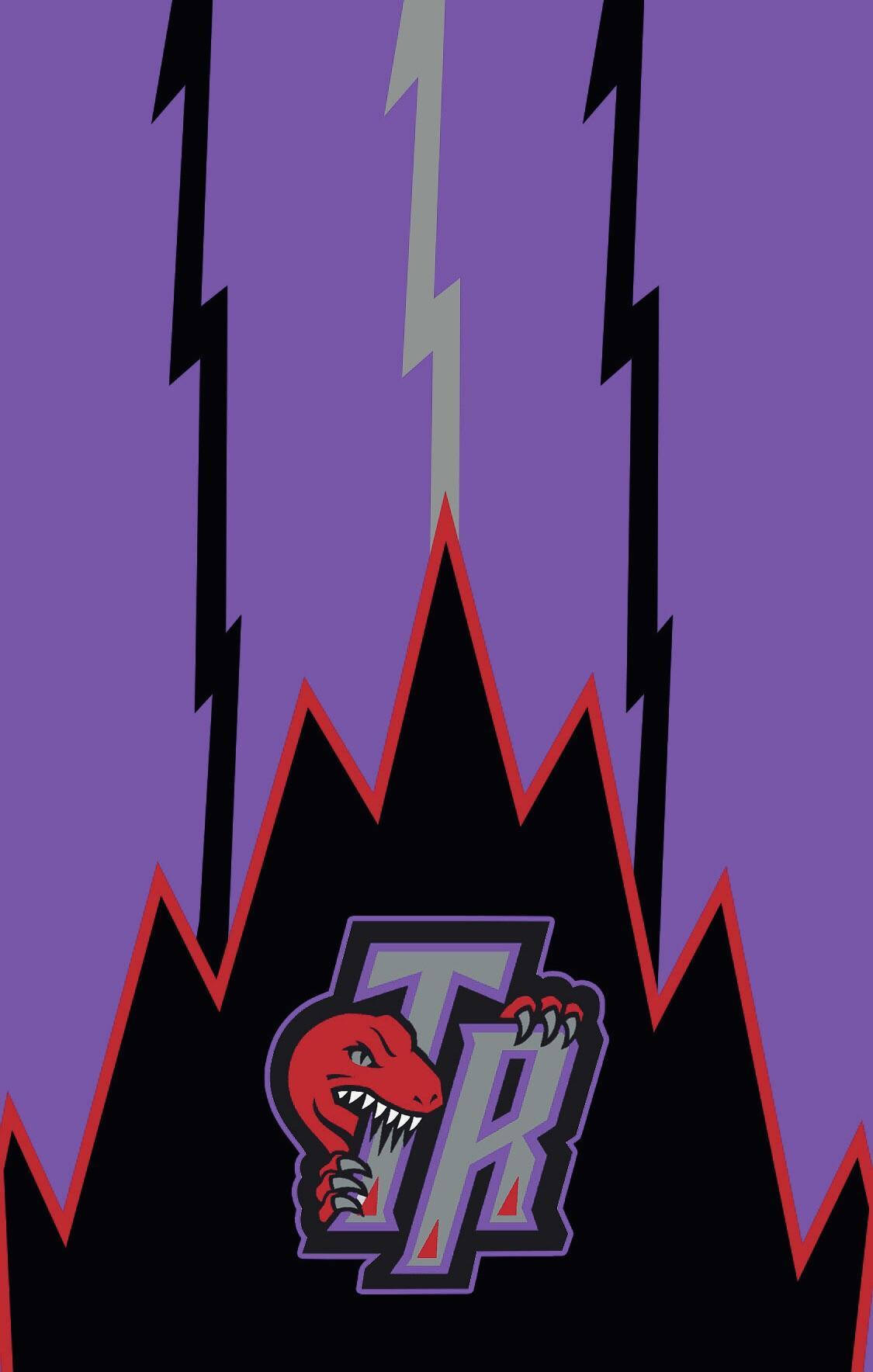 Toronto Raptors In Violet Background