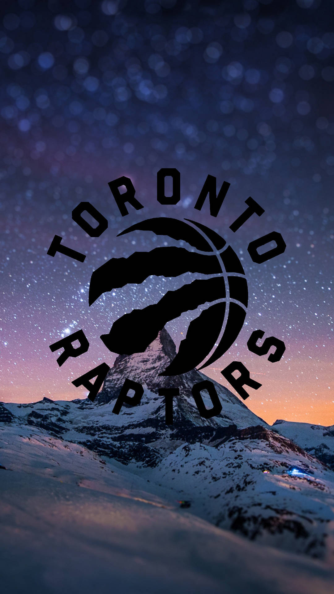 Toronto Raptors Logo In Snow Background