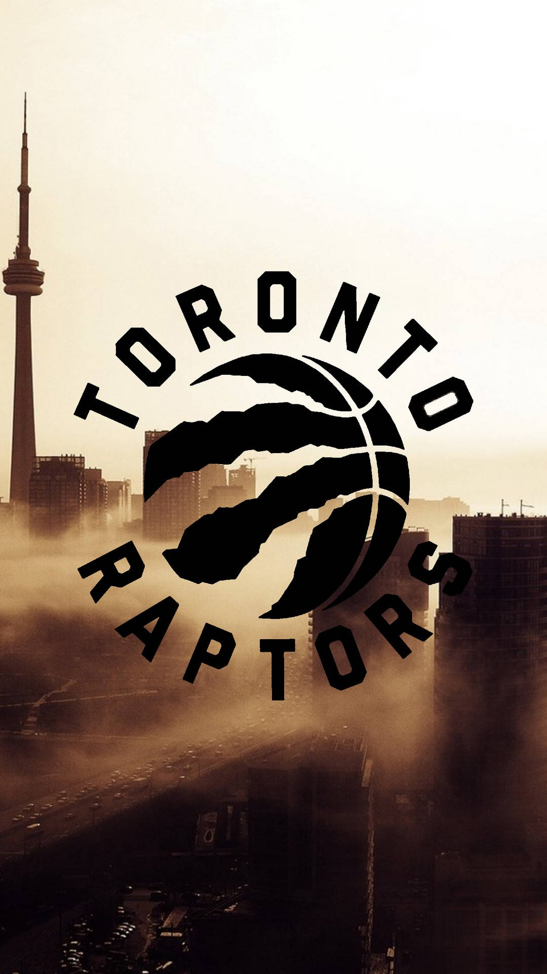 Toronto Raptors Logo On Toronto Background