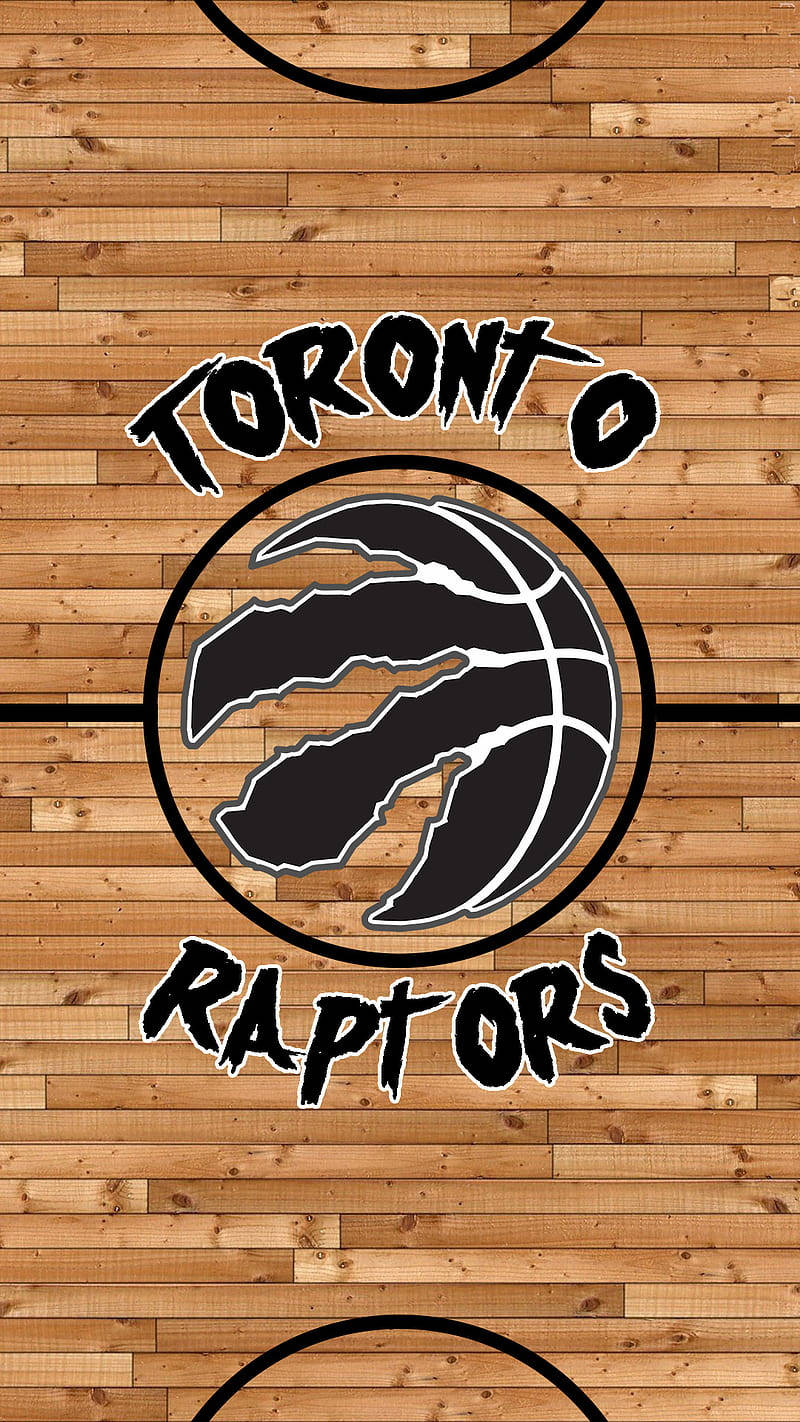 Toronto Raptors Logo On Wood Background