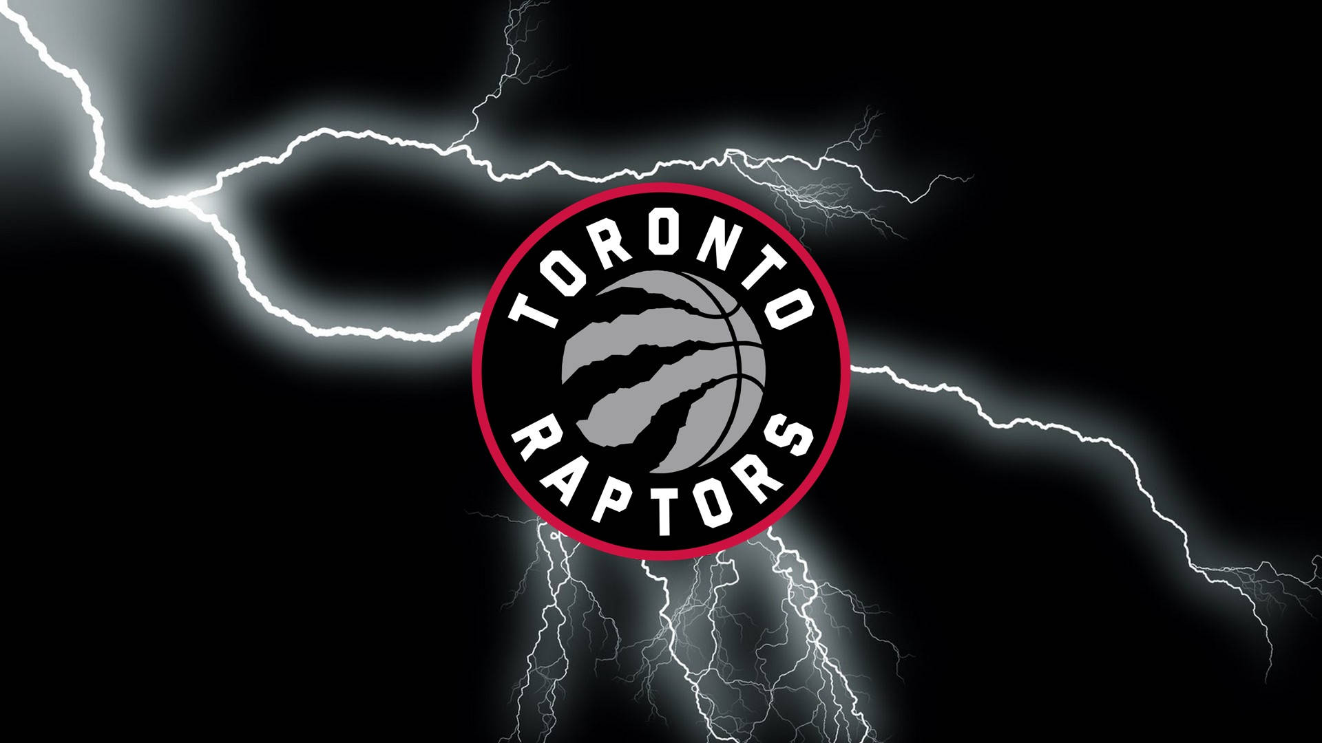 Toronto Raptors Logo With Lightning Background